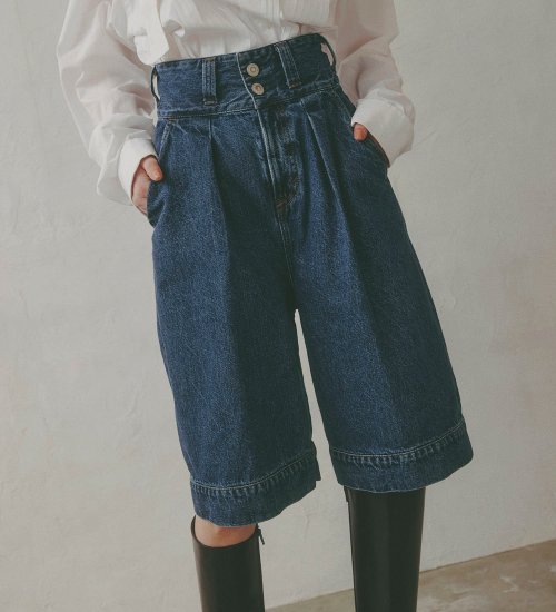 【予約】atelier SOMETHING TLEB HALF PANTS/アトリエサムシングデニムハーフパンツ