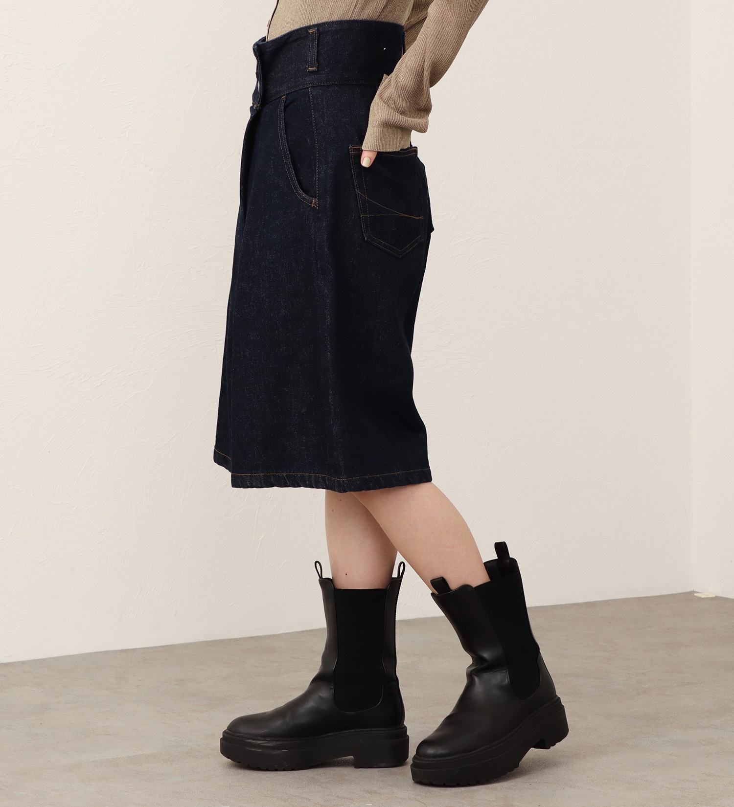 SOMETHING(サムシング)の【予約】atelier SOMETHING WRAP SHORTS/ラップデニムショーツ|//レディース|インディゴブルー