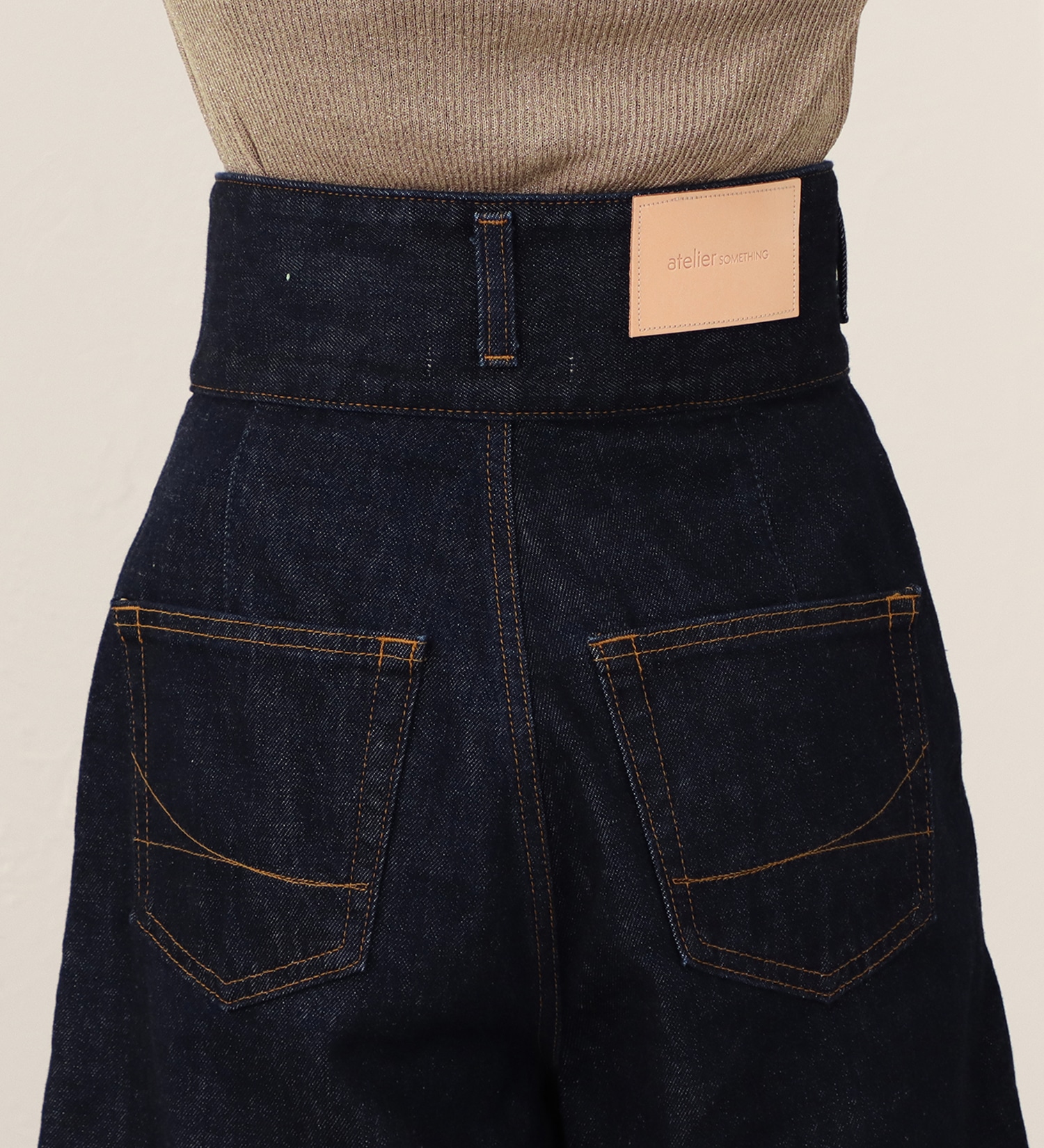 SOMETHING(サムシング)の【予約】atelier SOMETHING WRAP SHORTS/ラップデニムショーツ|//レディース|インディゴブルー