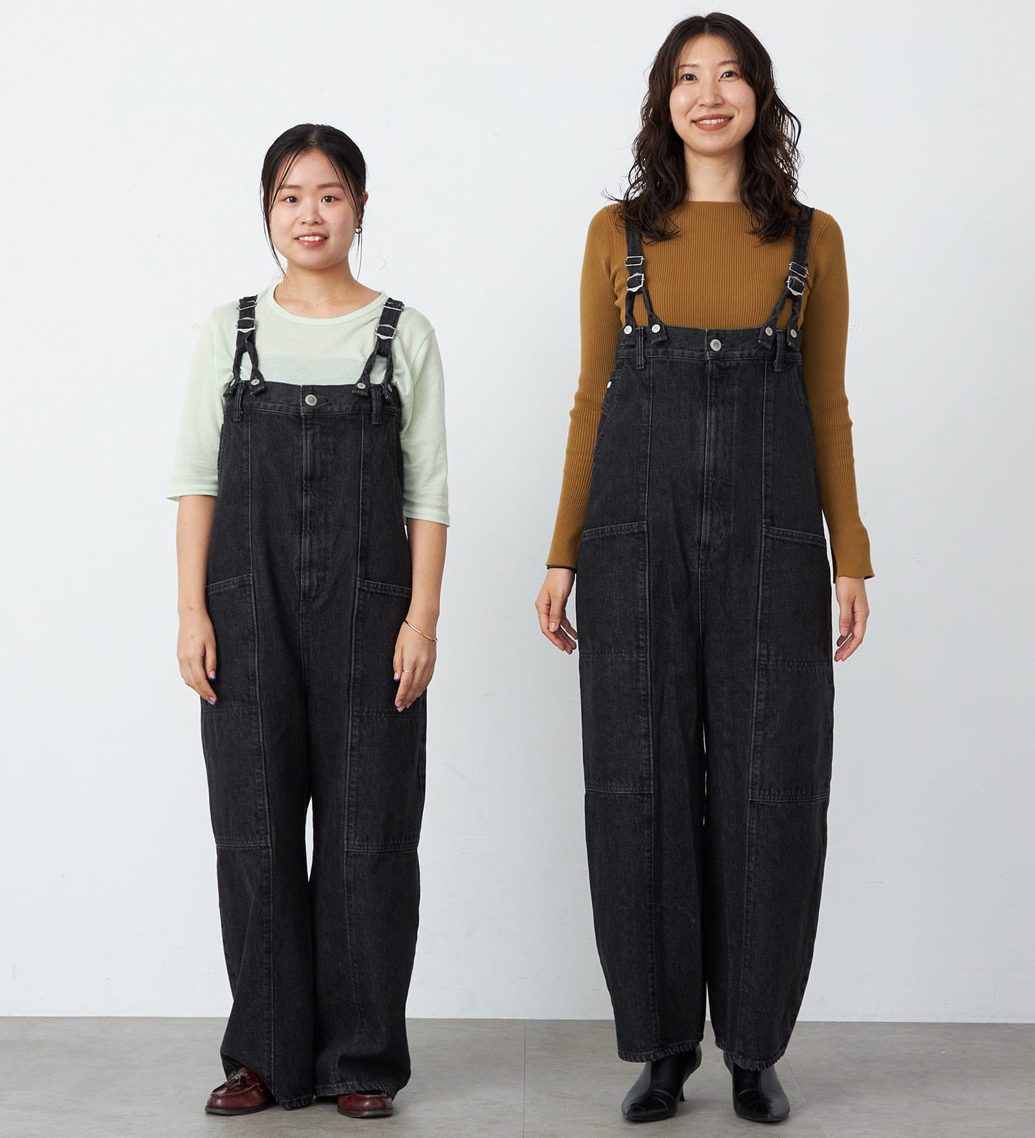 SOMETHING(サムシング)の【試着対象】atelier SOMETHING W KNEE SALOPETTE/マルチウェイデニムベアサロペット/オールインワン|オールインワン/サロペット/オーバーオール/レディース|ブラックデニム