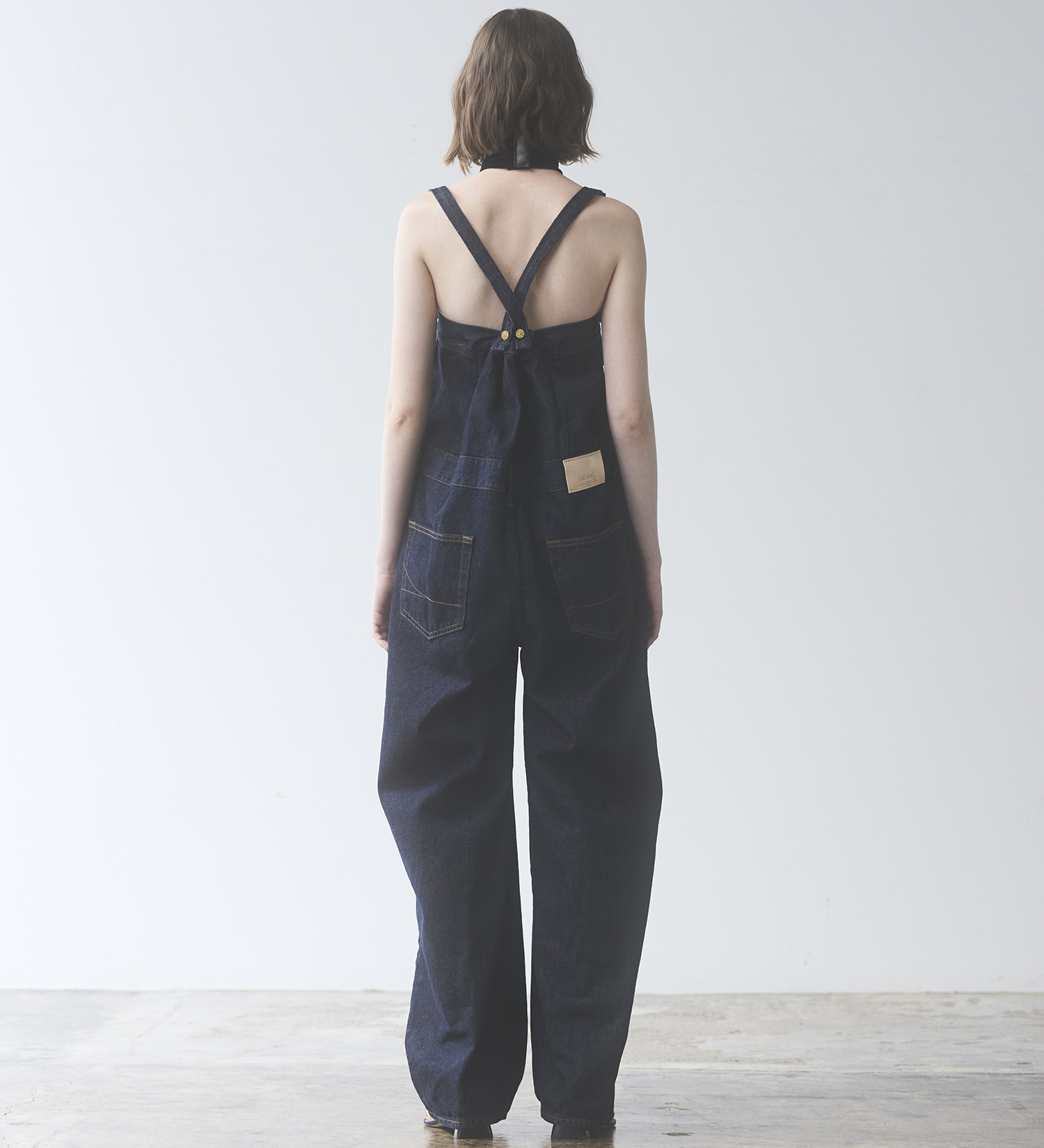 SOMETHING(サムシング)のatelier SOMETHING  BUTTON UP SALOPETTE/サロペット|オールインワン/サロペット/オーバーオール/レディース|インディゴブルー