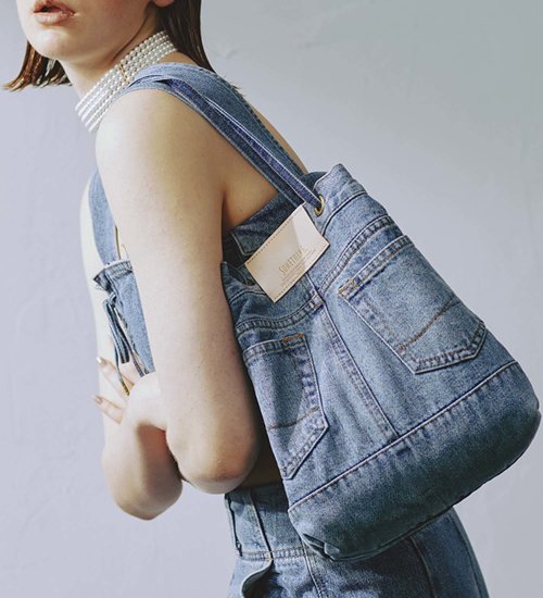 SOMETHING(サムシング)のatelier SOMETHING　DRAWSTRING BAG/バッグ|バッグ/その他バッグ/レディース|淡色ブルー