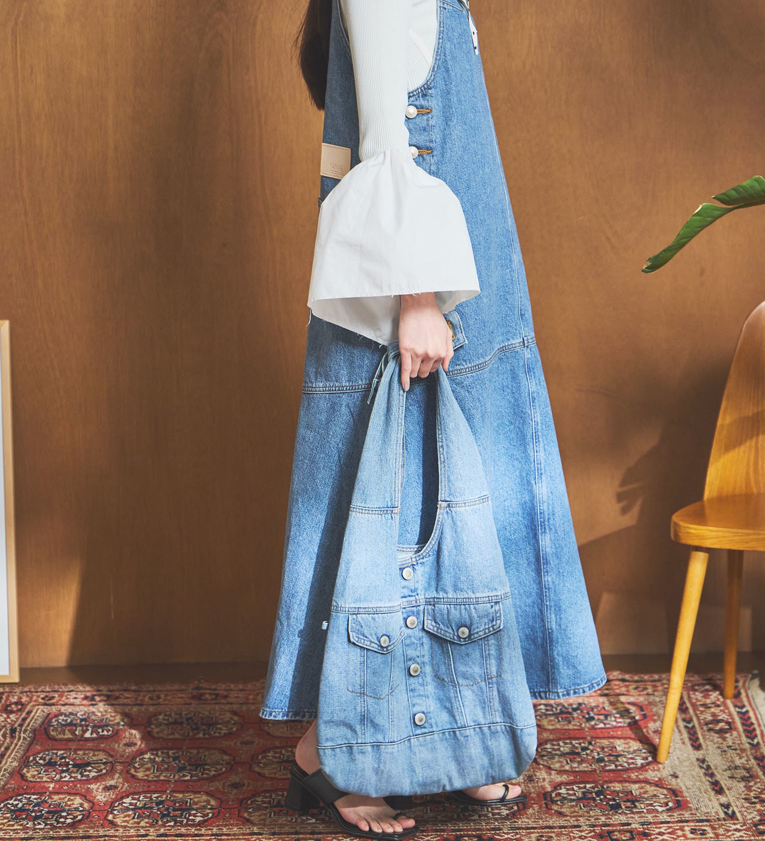 SOMETHING(サムシング)のatelier SOMETHING JACKET DETAIL BAG (BIG)/バッグ|バッグ/トートバッグ/レディース|ブルー