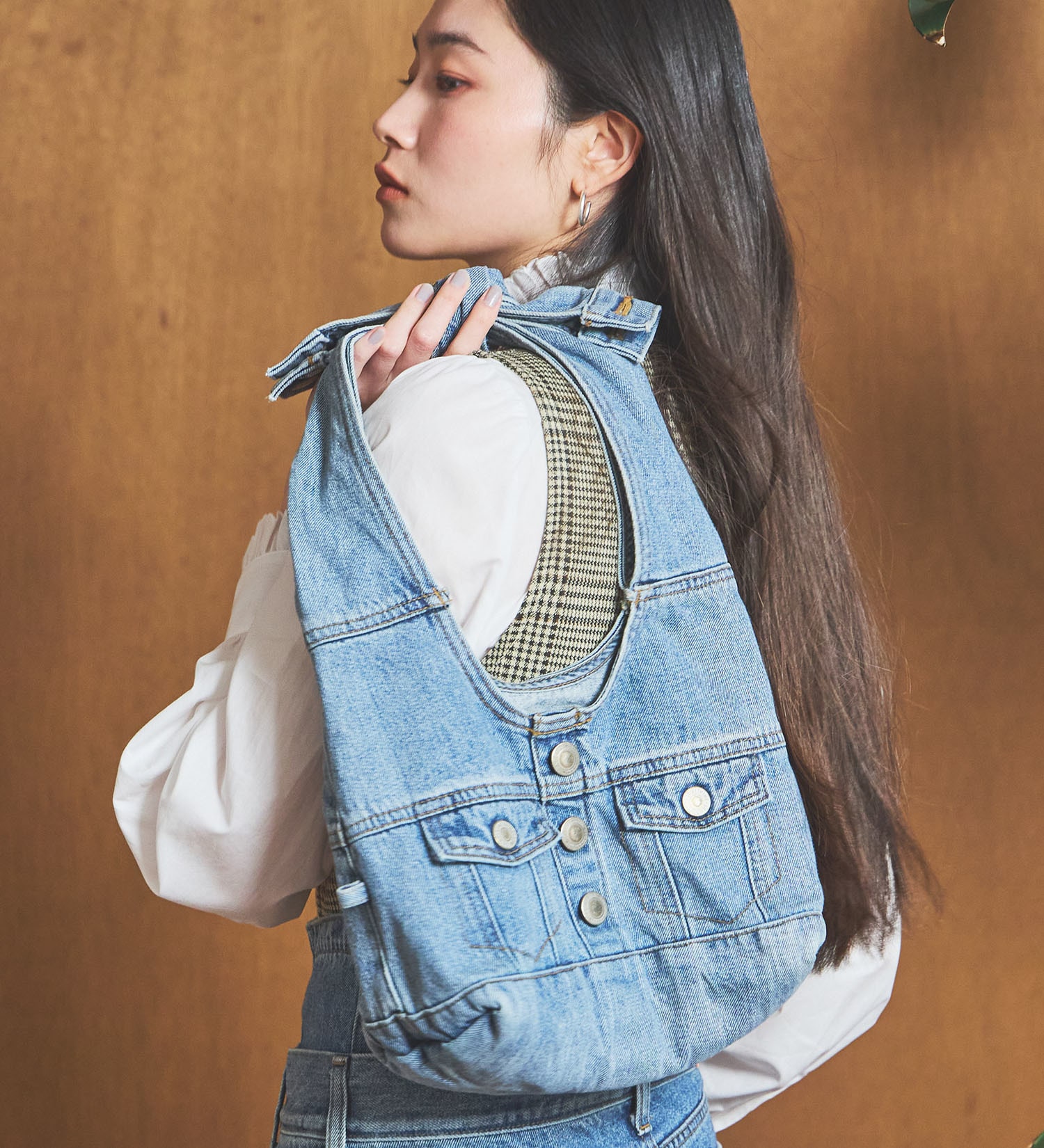 SOMETHING(サムシング)のatelier SOMETHING JACKET DETAIL BAG (SMALL)|バッグ/トートバッグ/レディース|ブルー