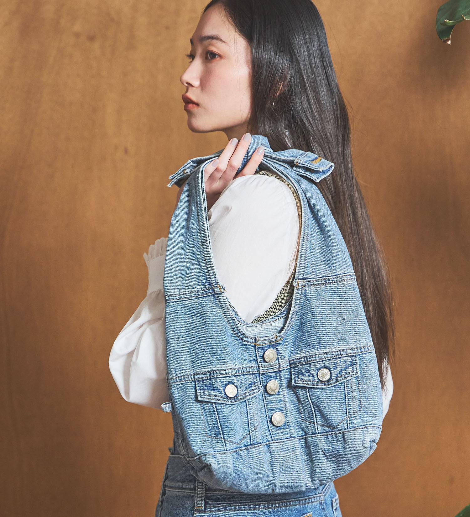 SOMETHING(サムシング)のatelier SOMETHING JACKET DETAIL BAG (SMALL)|バッグ/トートバッグ/レディース|ブルー