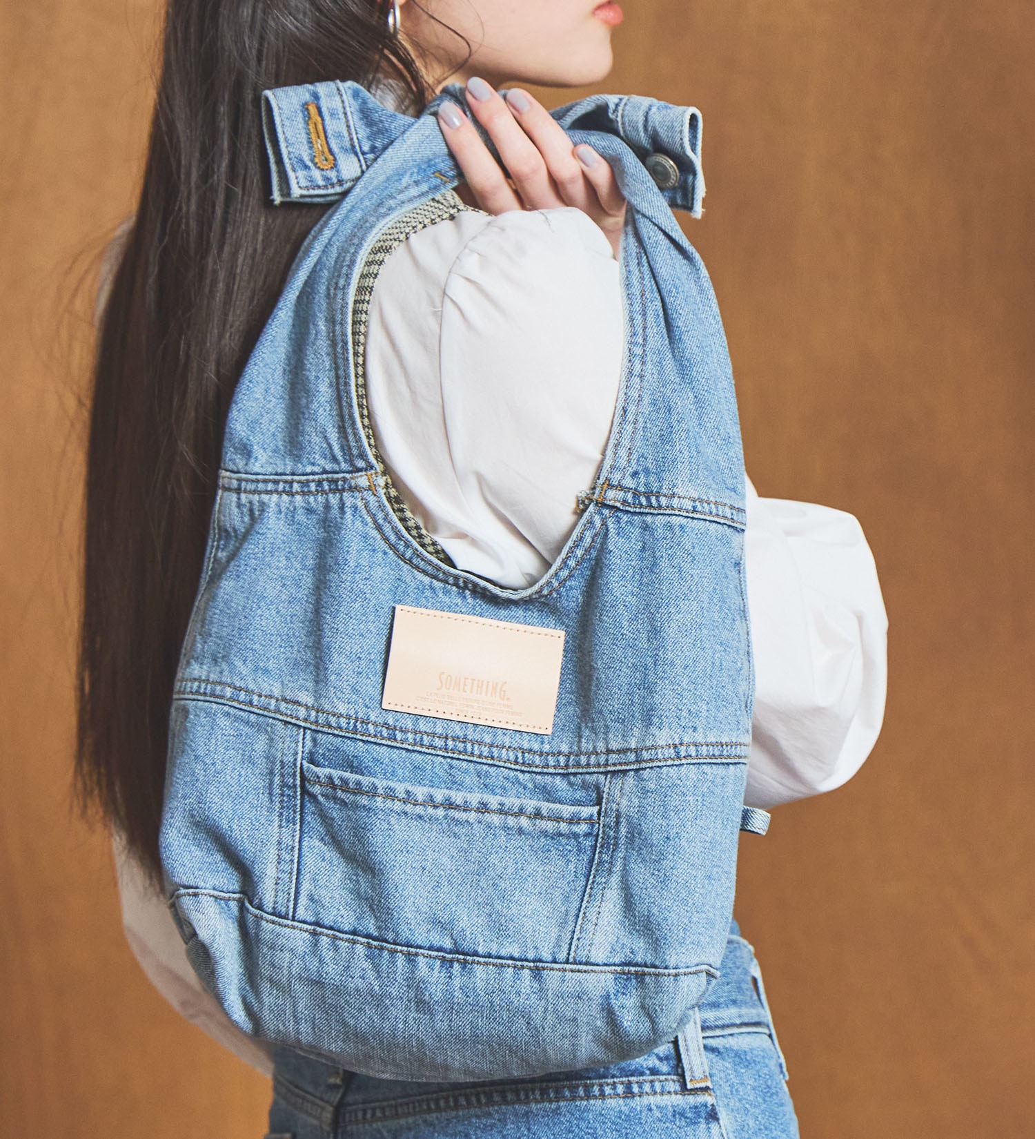 SOMETHING(サムシング)のatelier SOMETHING JACKET DETAIL BAG (SMALL)|バッグ/トートバッグ/レディース|ブルー