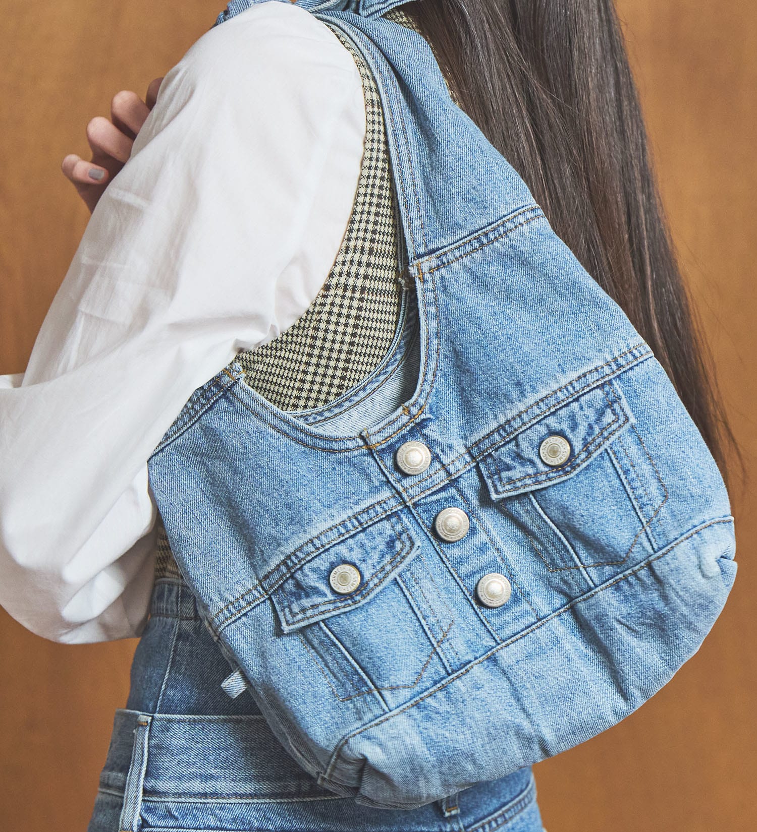 SOMETHING(サムシング)のatelier SOMETHING JACKET DETAIL BAG (SMALL)|バッグ/トートバッグ/レディース|ブルー