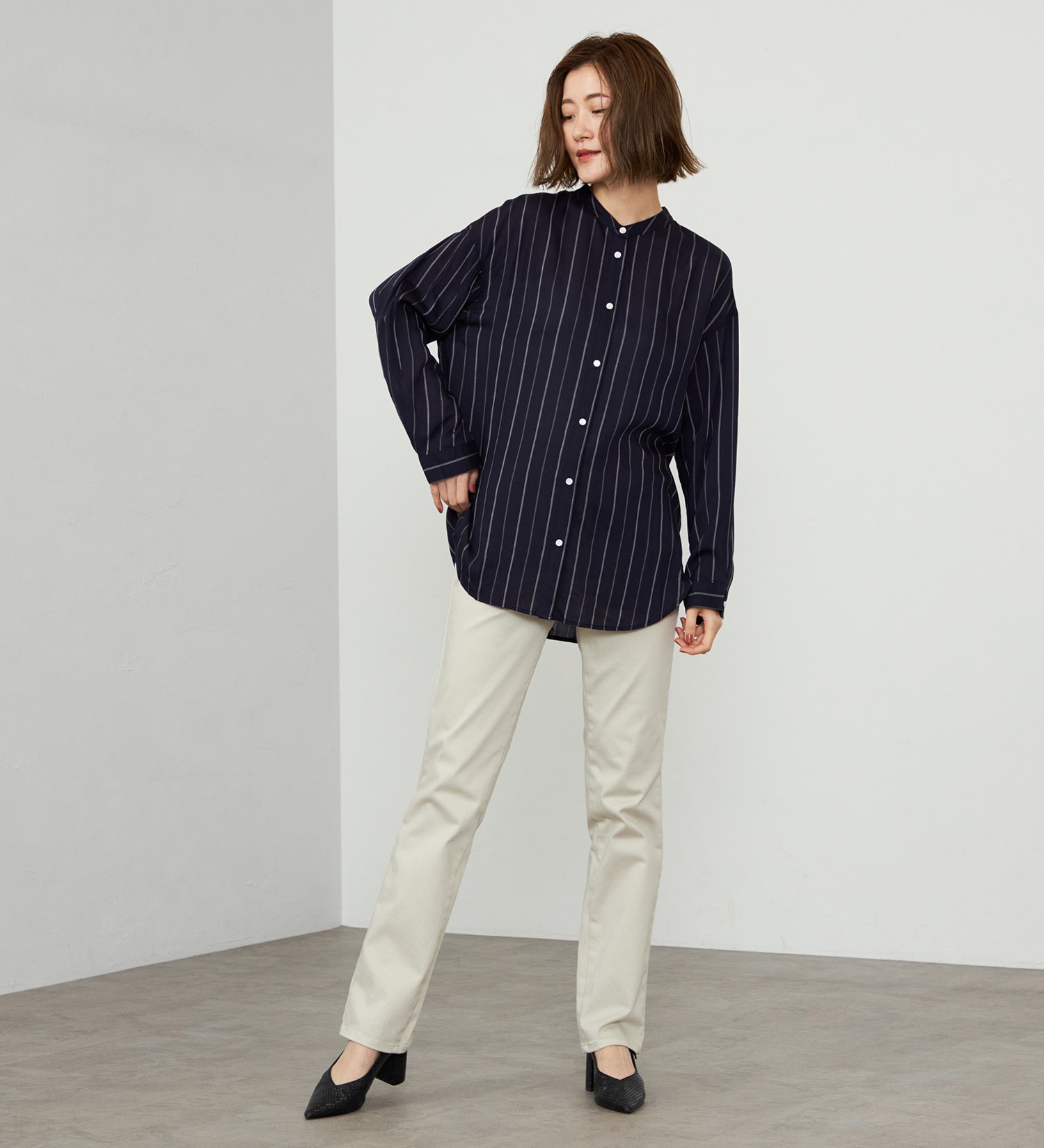 SOMETHING(サムシング)の【百貨店・直営店限定】SOMETHING printemps 股上深め ストレートデニムパンツ|パンツ/デニム/ジーンズパンツ/レディース|サンドベージュ