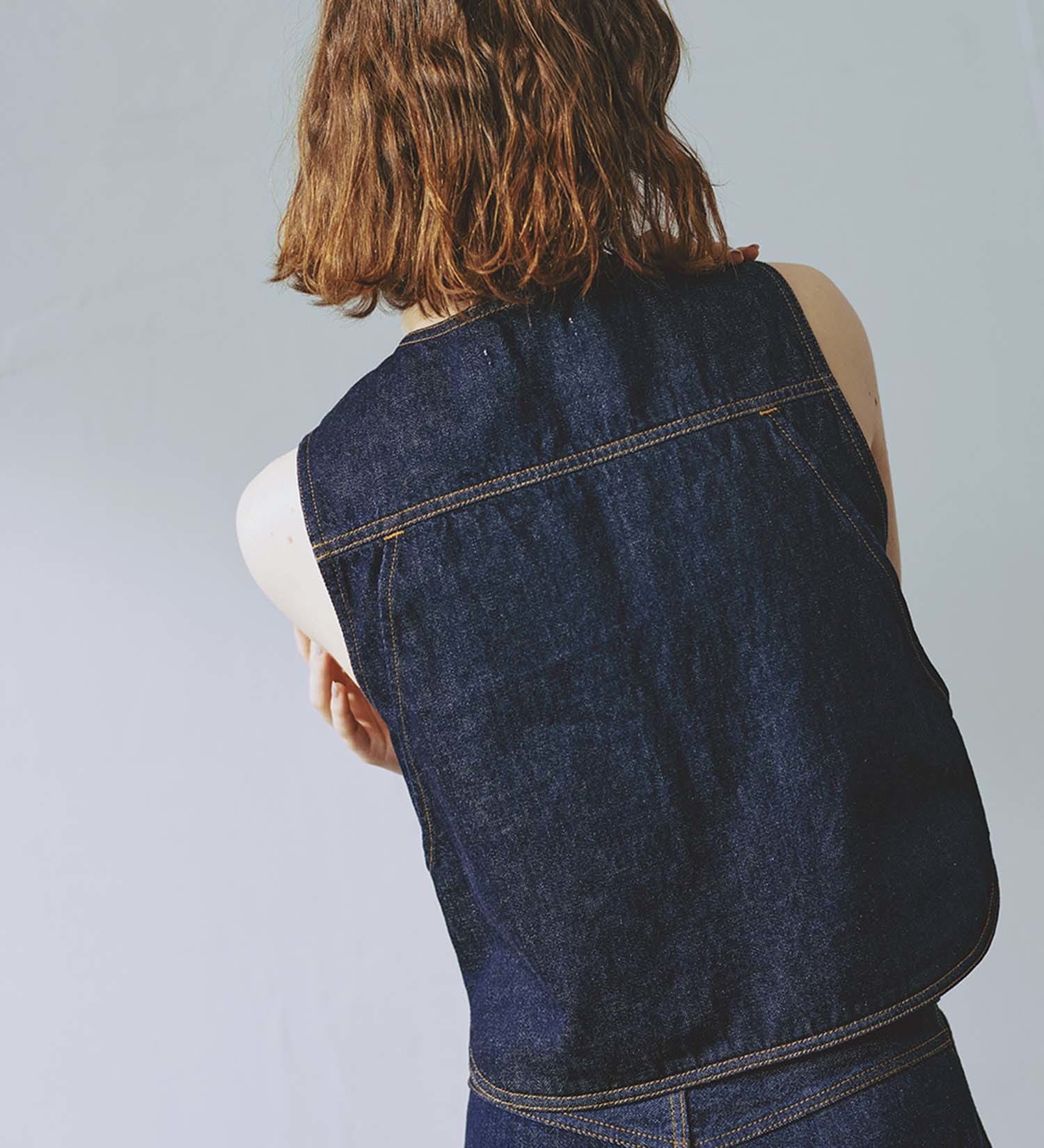 SOMETHING(サムシング)のatelier SOMETHING FISHER MAN VEST /フィッシャーマンベスト|トップス/その他トップス/レディース|インディゴブルー