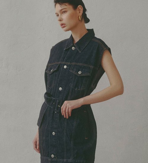 【予約】atelier SOMETHING BELTED DENIM JACKET/アトリエサムシングベルテッドデニムジャケット