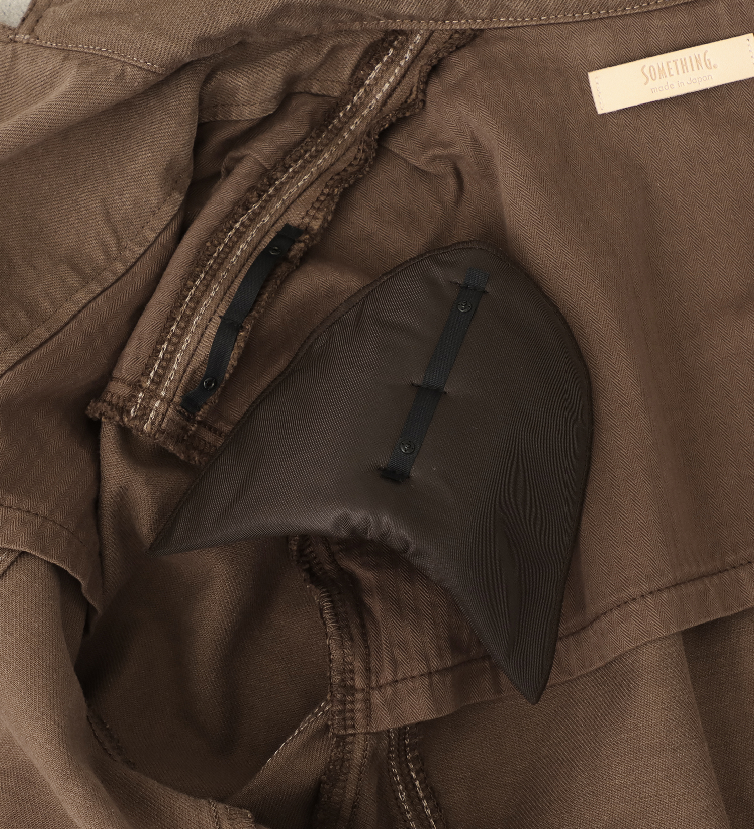 SOMETHING(サムシング)の【予約】atelier SOMETHING drape TAYLORED JACKET/ドレープテーラードデニムジャケット|ジャケット/アウター/テーラードジャケット/レディース|ブラウン