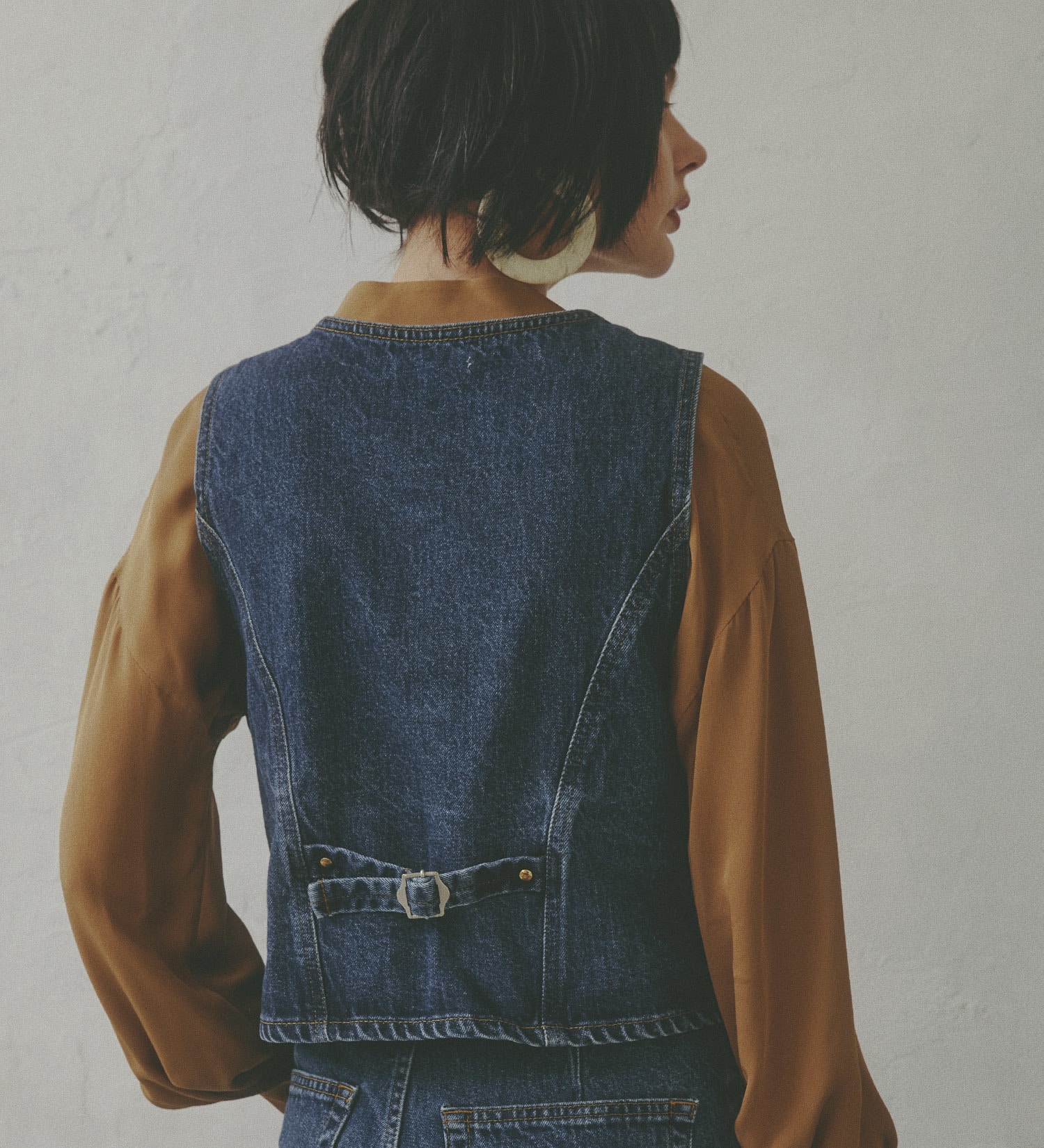 SOMETHING(サムシング)の【予約】atelier SOMETHING 3PIECE VEST/アトリエサムシング3ピースベスト|トップス/その他トップス/レディース|中色ブルー