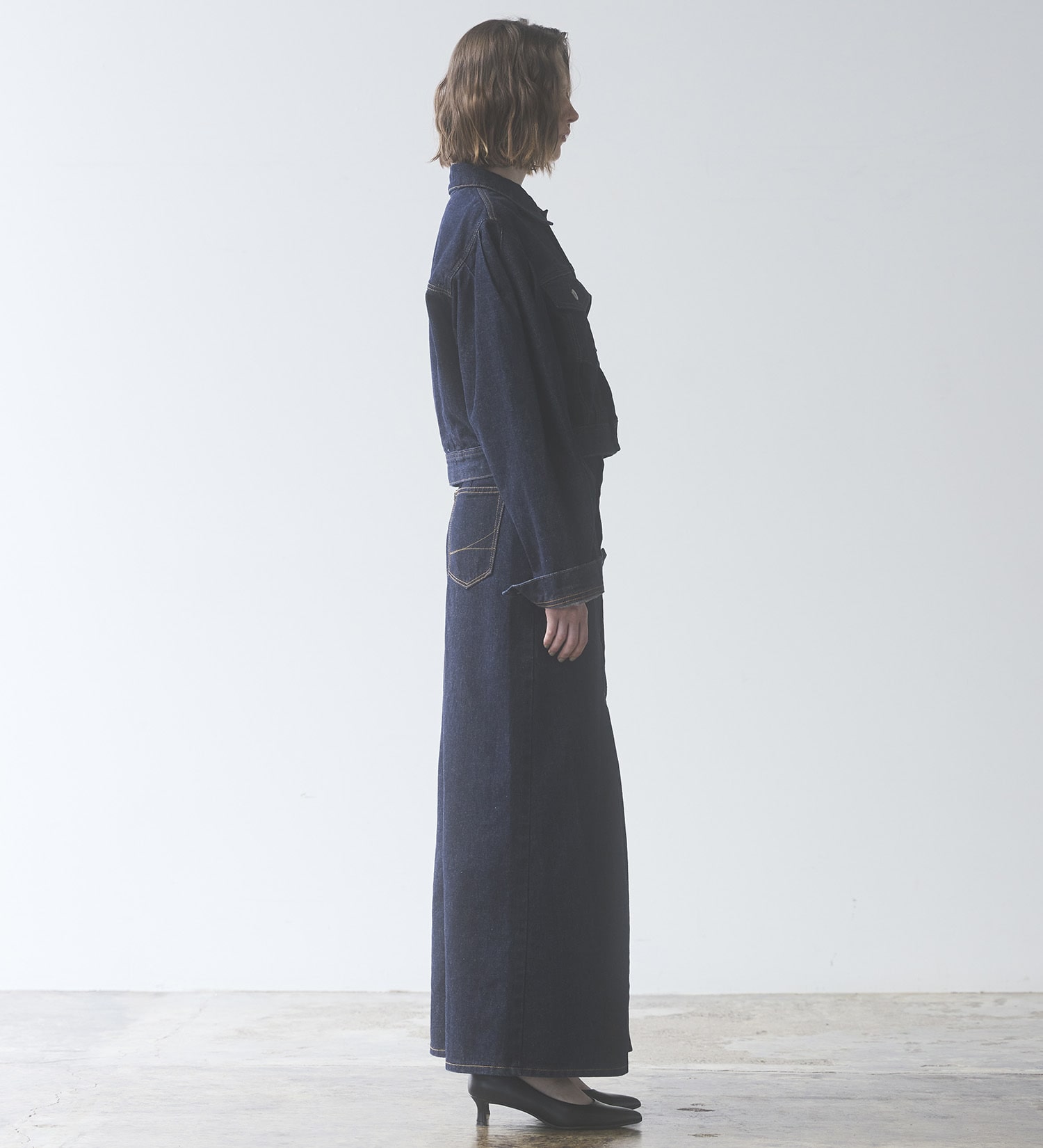 SOMETHING(サムシング)のatelier SOMETHING POWER SHOULDER DENIM JACKET/パワーショルダーデニムジャケット|ジャケット/アウター/デニムジャケット/レディース|インディゴブルー