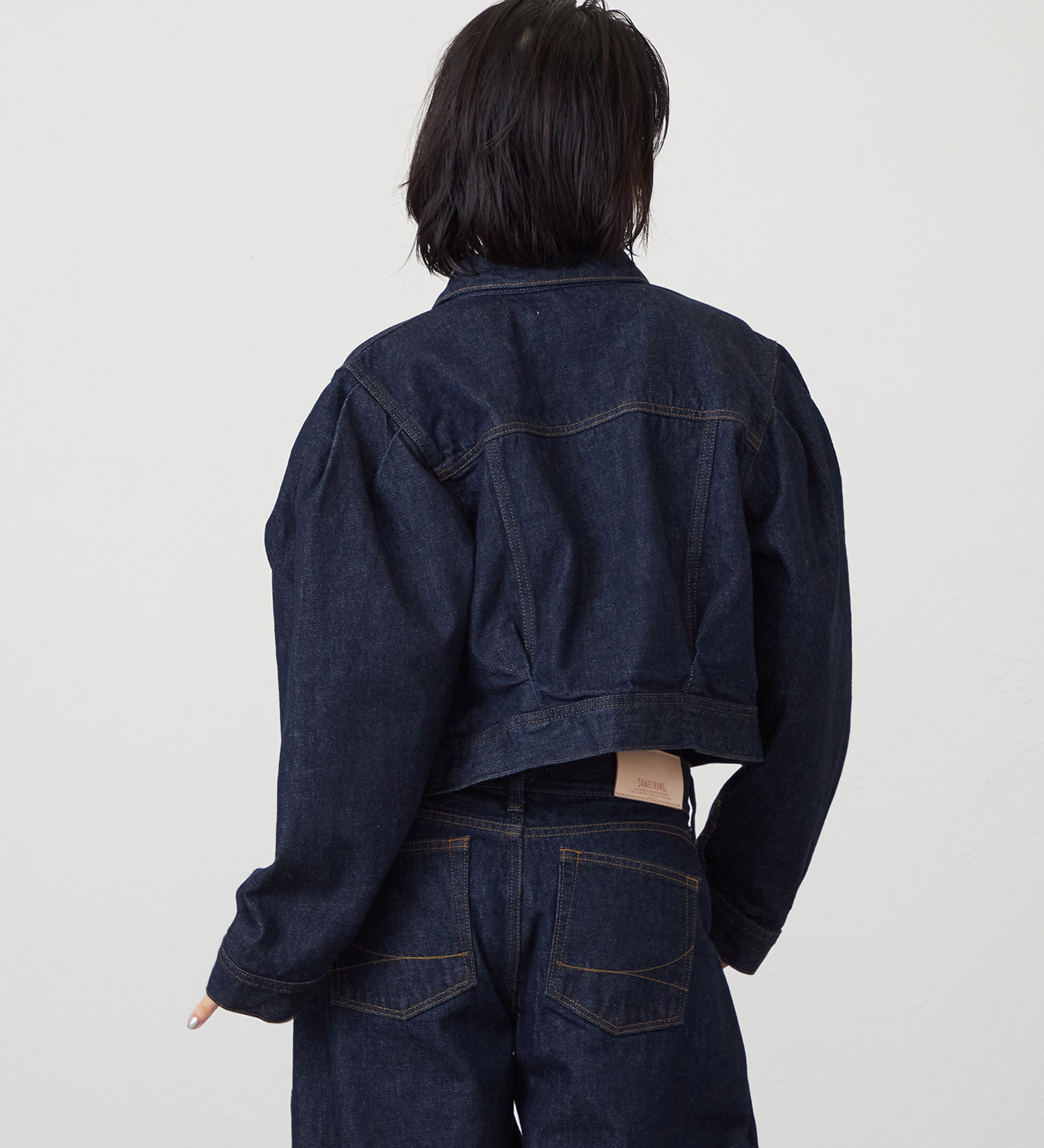 SOMETHING(サムシング)のatelier SOMETHING POWER SHOULDER DENIM JACKET/パワーショルダーデニムジャケット|ジャケット/アウター/デニムジャケット/レディース|インディゴブルー