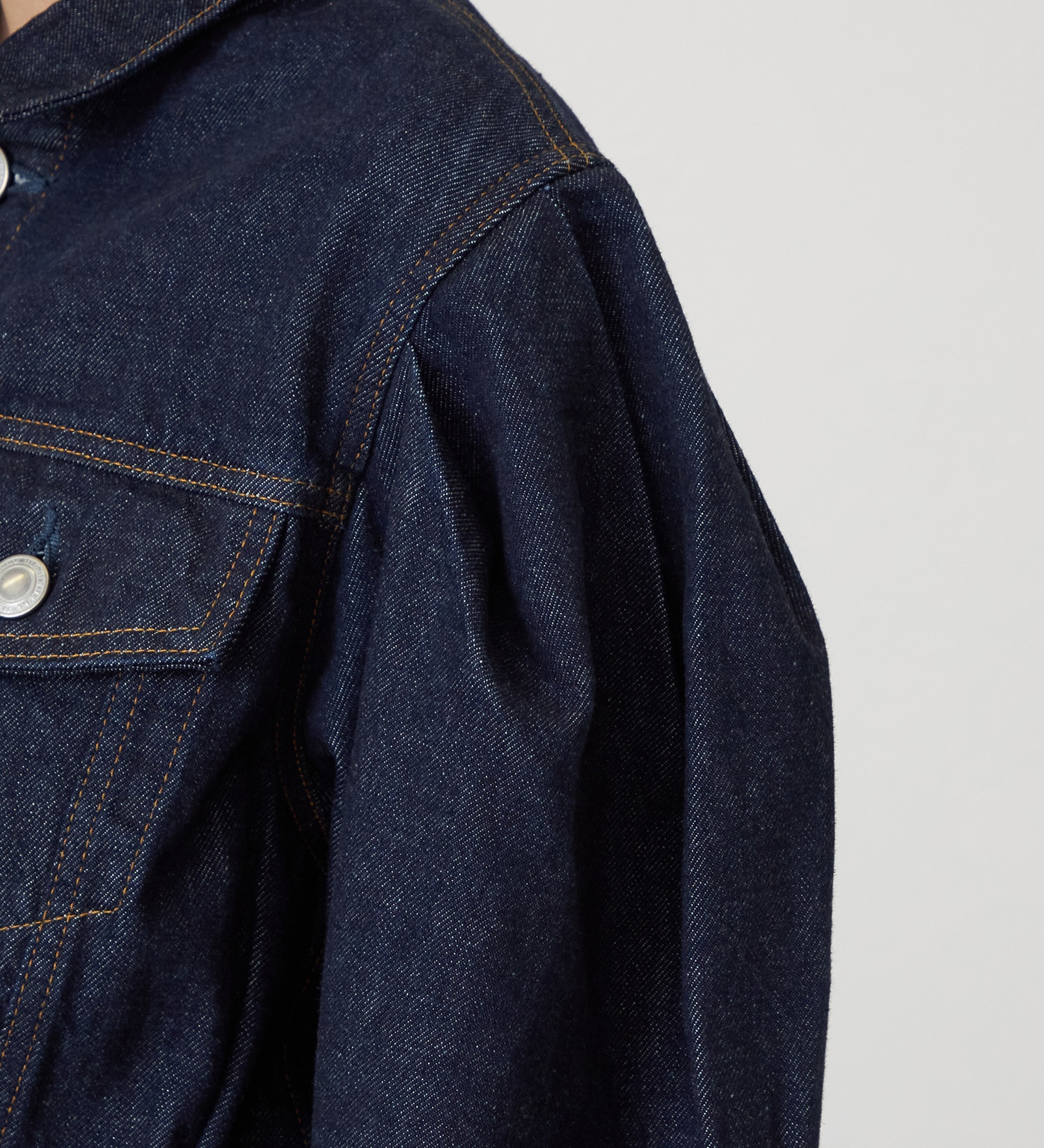 SOMETHING(サムシング)のatelier SOMETHING POWER SHOULDER DENIM JACKET/パワーショルダーデニムジャケット|ジャケット/アウター/デニムジャケット/レディース|インディゴブルー