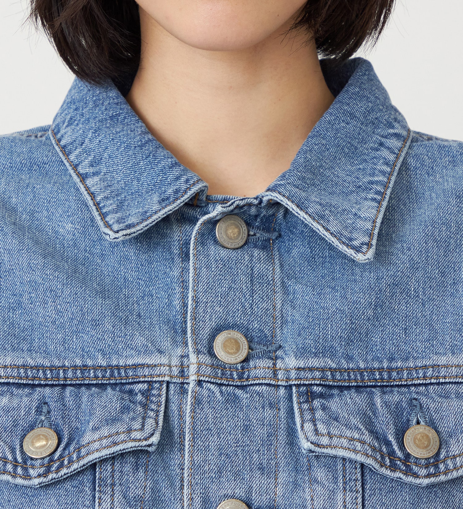 SOMETHING(サムシング)のatelier SOMETHING POWER SHOULDER DENIM JACKET/パワーショルダーデニムジャケット|ジャケット/アウター/デニムジャケット/レディース|ライトブルー