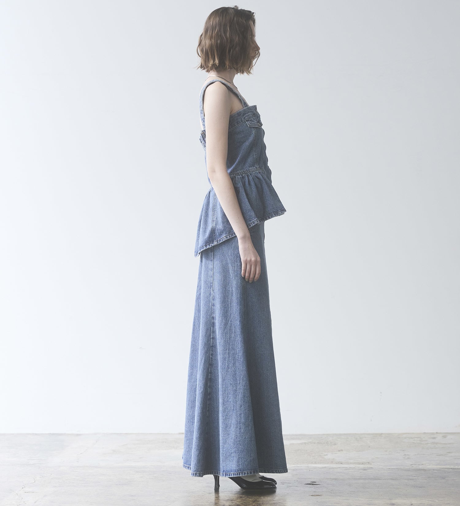 SOMETHING(サムシング)のatelier SOMETHING　WAIST GATHER BUSTIER/ウエストギャザービスチェ|トップス/キャミソール/レディース|淡色ブルー