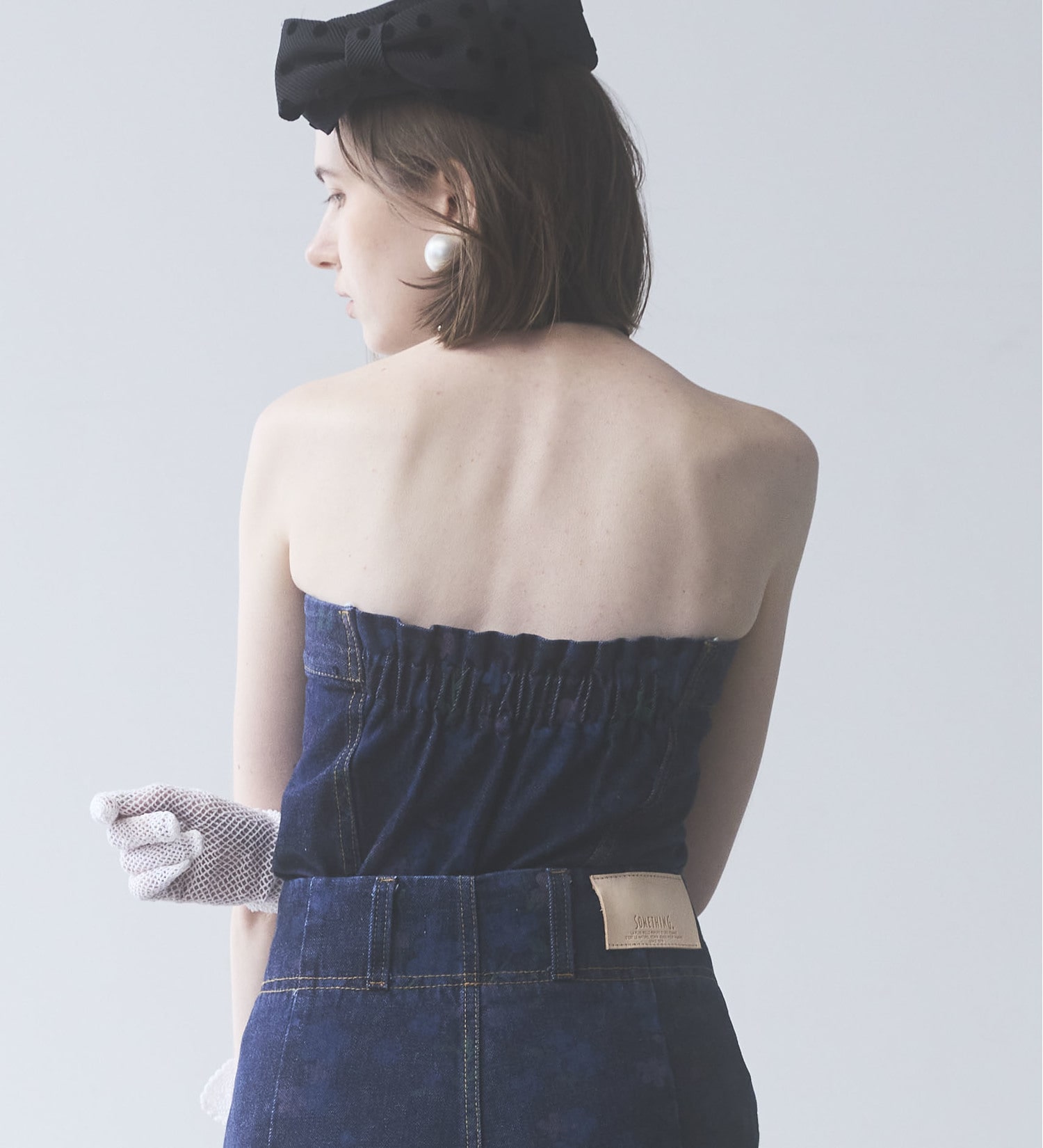 SOMETHING(サムシング)の【予約】atelier SOMETHING WAIST GATHER BUSTIER【FLOWER】/ウエストギャザービスチェ|トップス/キャミソール/レディース|ブルー