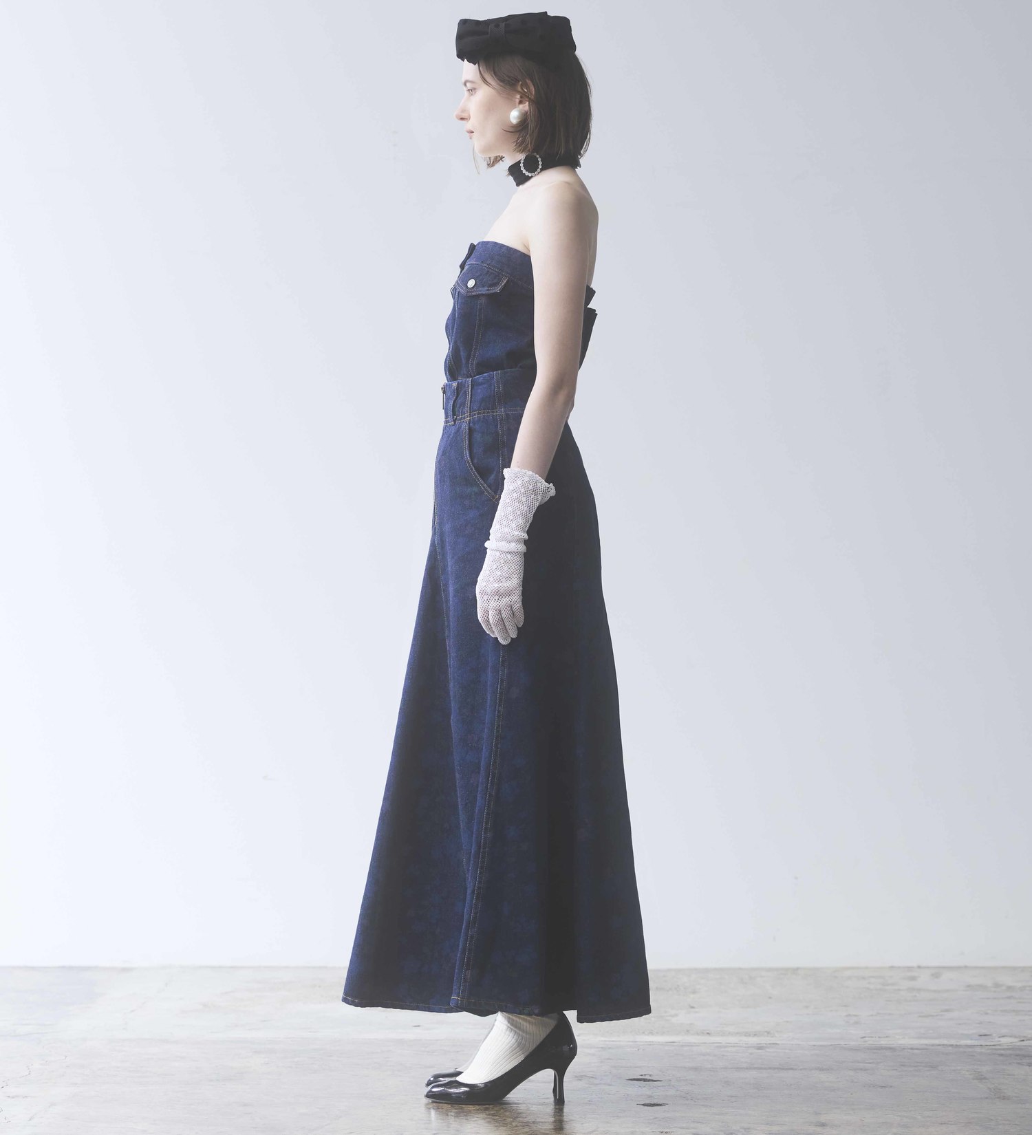 SOMETHING(サムシング)の【予約】atelier SOMETHING WAIST GATHER BUSTIER【FLOWER】/ウエストギャザービスチェ|トップス/キャミソール/レディース|ブルー