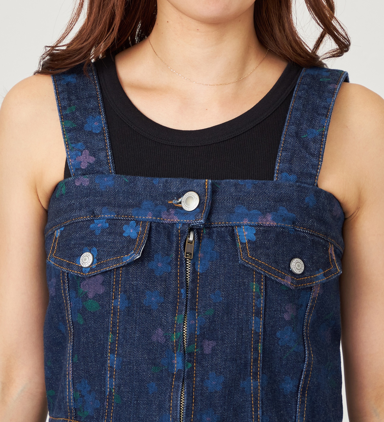 SOMETHING(サムシング)の【予約】atelier SOMETHING WAIST GATHER BUSTIER【FLOWER】/ウエストギャザービスチェ|トップス/キャミソール/レディース|ブルー