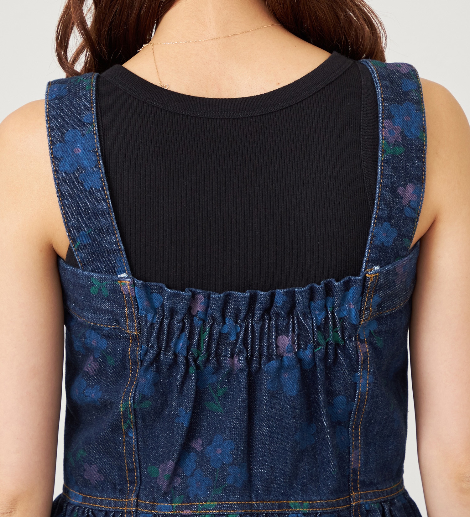 SOMETHING(サムシング)の【予約】atelier SOMETHING WAIST GATHER BUSTIER【FLOWER】/ウエストギャザービスチェ|トップス/キャミソール/レディース|ブルー