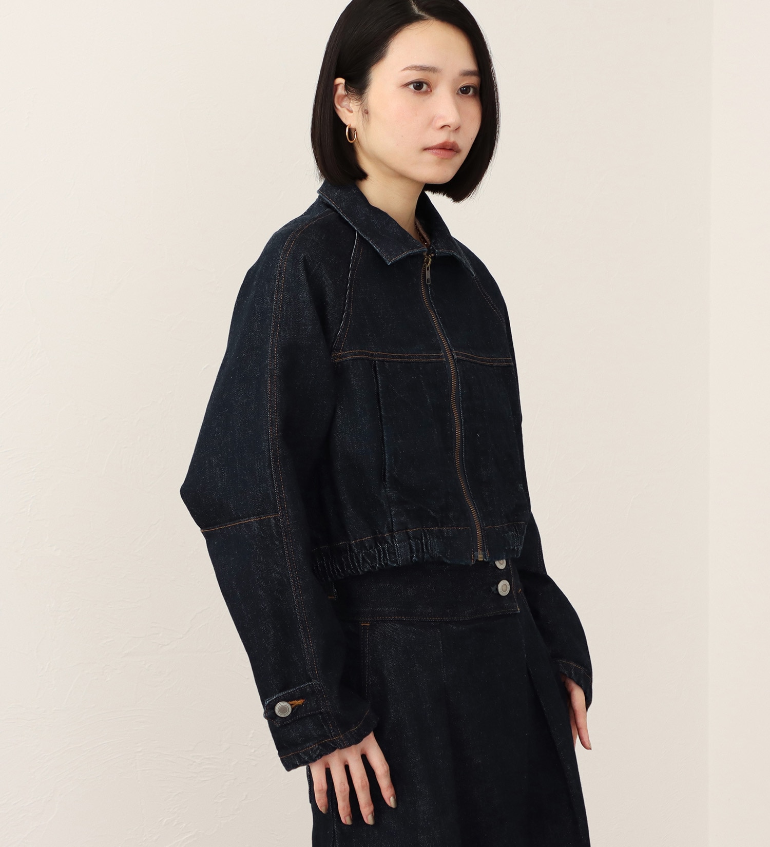 SOMETHING(サムシング)の【予約】atelier SOMETHING BLOUSON/デニムブルゾン|ジャケット/アウター/デニムジャケット/レディース|インディゴブルー