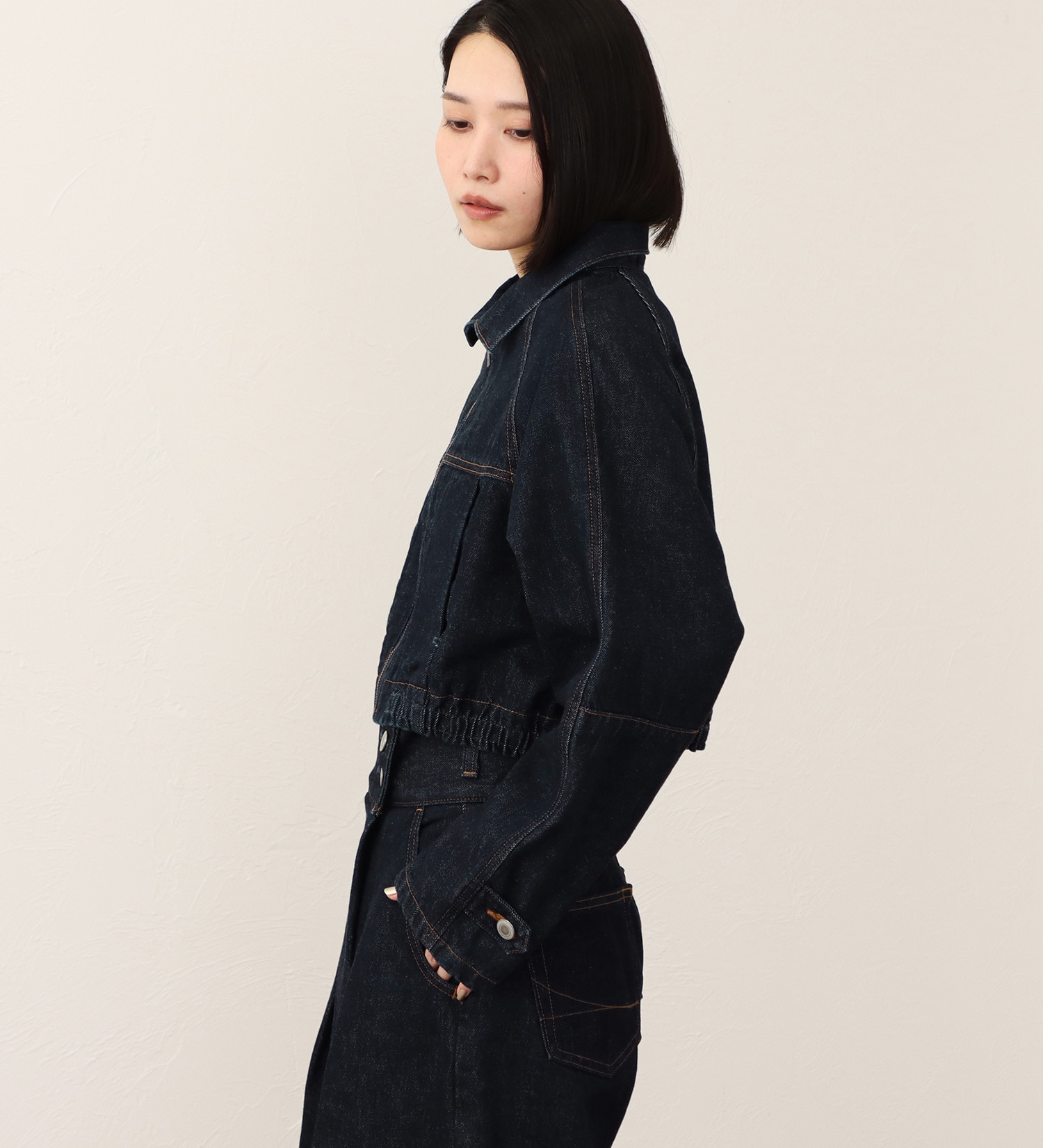 SOMETHING(サムシング)の【予約】atelier SOMETHING BLOUSON/デニムブルゾン|ジャケット/アウター/デニムジャケット/レディース|インディゴブルー