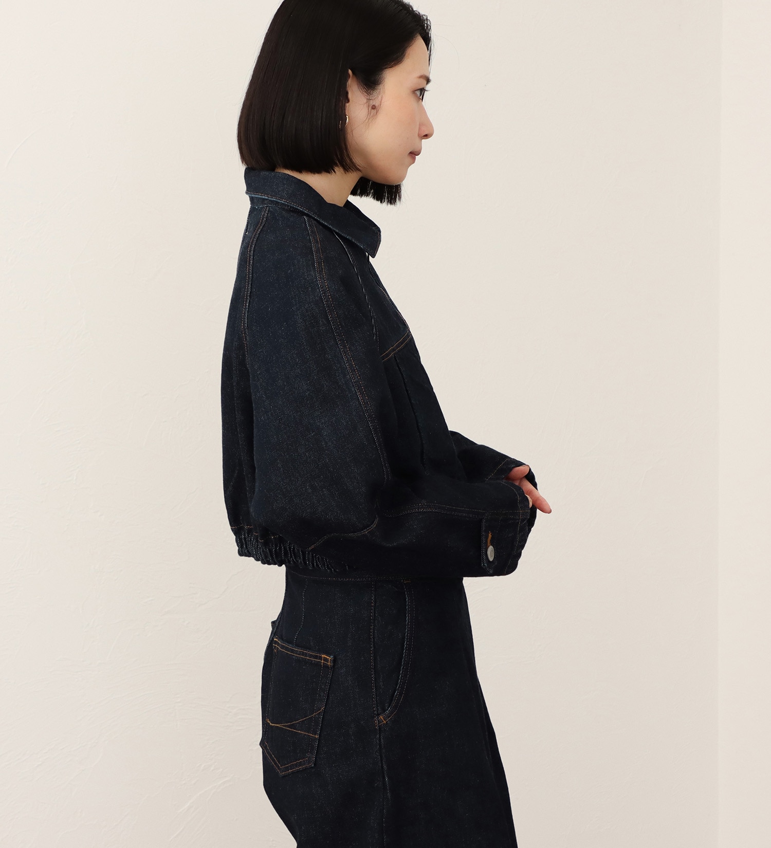 SOMETHING(サムシング)の【予約】atelier SOMETHING BLOUSON/デニムブルゾン|ジャケット/アウター/デニムジャケット/レディース|インディゴブルー