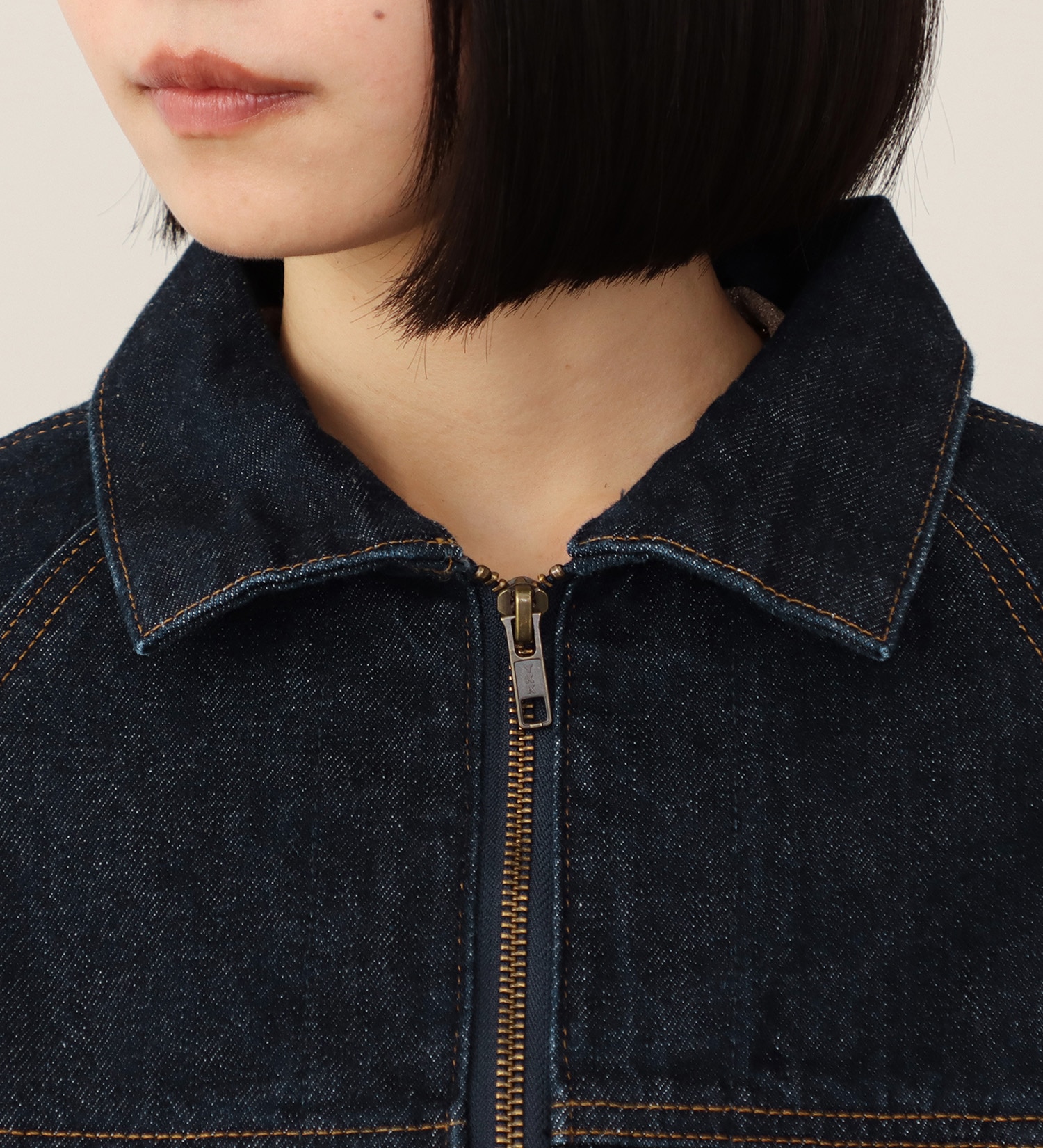 SOMETHING(サムシング)の【予約】atelier SOMETHING BLOUSON/デニムブルゾン|ジャケット/アウター/デニムジャケット/レディース|インディゴブルー
