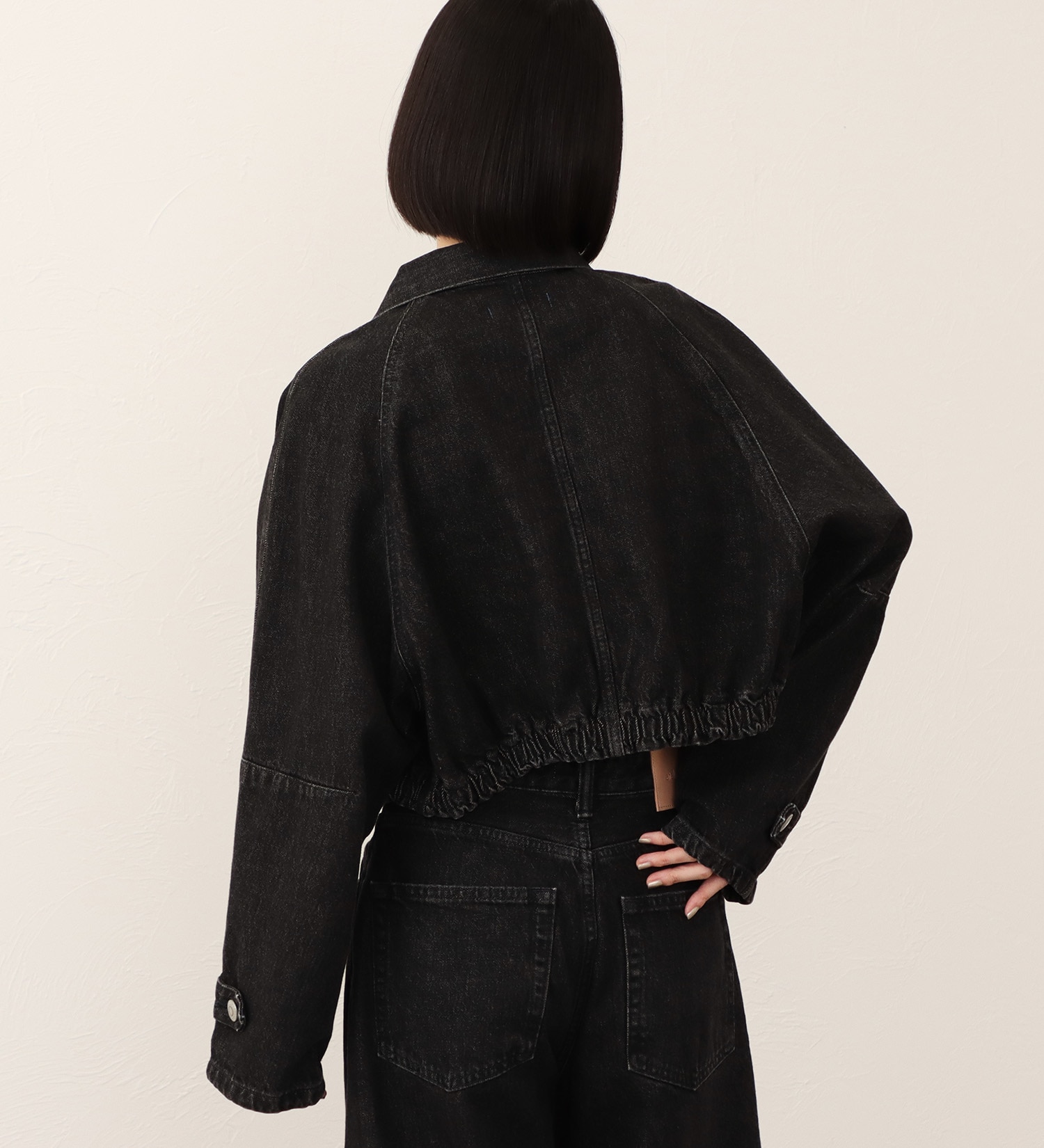SOMETHING(サムシング)の【予約】atelier SOMETHING  BLOUSON/デニムブルゾン|ジャケット/アウター/デニムジャケット/レディース|ブラック