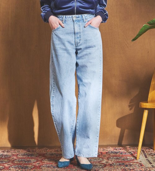 SOMETHING(サムシング)のSOMETHING ELSA ヴィンテージルーズストレートデニムパンツ|パンツ/デニム/ジーンズパンツ/レディース|淡色ブルー2