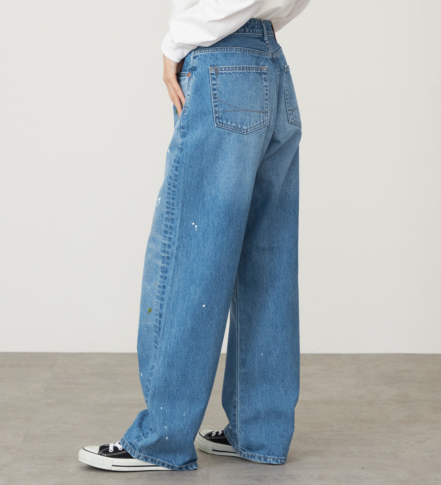 SOMETHING(サムシング)のSOMETHING ELSA ヴィンテージルーズストレートデニムパンツ|パンツ/デニム/ジーンズパンツ/レディース|淡色ブルー