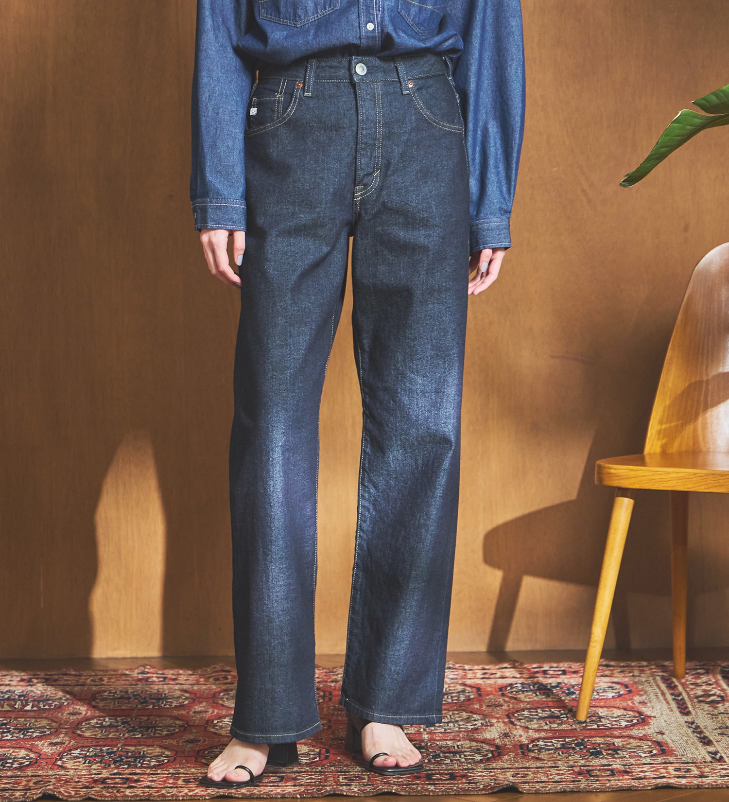 SOMETHING(サムシング)のSOMETHING ELSA LOOSE STRAIGHT/ルーズストレートデニムパンツ|パンツ/デニム/ジーンズパンツ/レディース|インディゴブルー