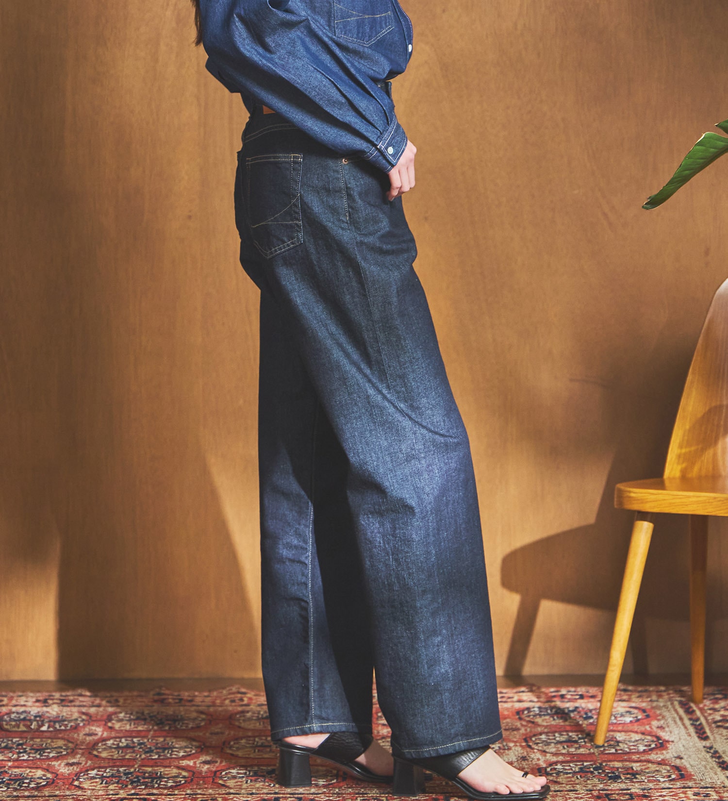 SOMETHING(サムシング)のSOMETHING ELSA LOOSE STRAIGHT/ルーズストレートデニムパンツ|パンツ/デニム/ジーンズパンツ/レディース|インディゴブルー