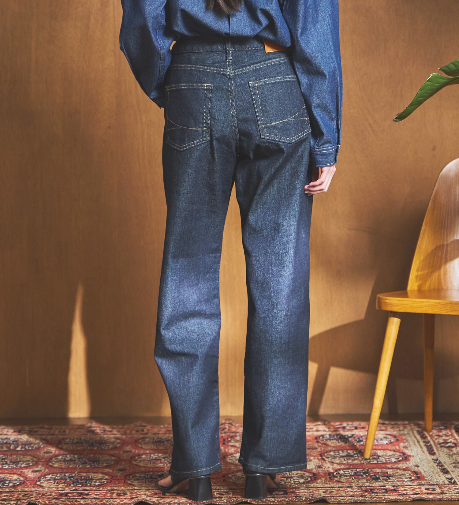 SOMETHING(サムシング)のSOMETHING ELSA LOOSE STRAIGHT/ルーズストレートデニムパンツ|パンツ/デニム/ジーンズパンツ/レディース|インディゴブルー