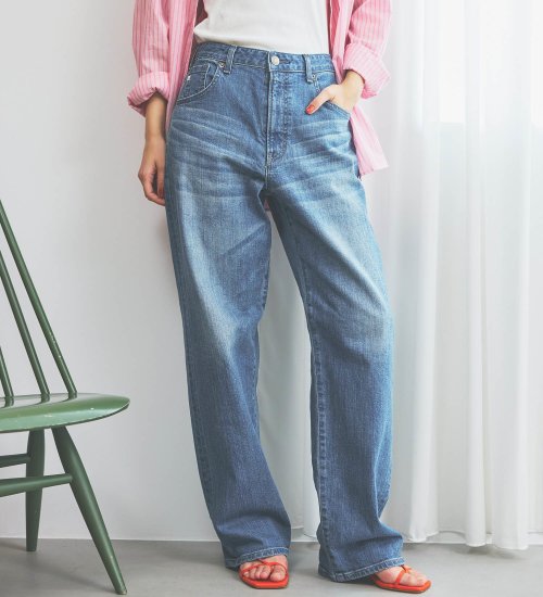 SOMETHING(サムシング)のSOMETHING ELSA LOOSE STRAIGHT/ルーズストレートデニムパンツ|パンツ/デニム/ジーンズパンツ/レディース|淡色ブルー