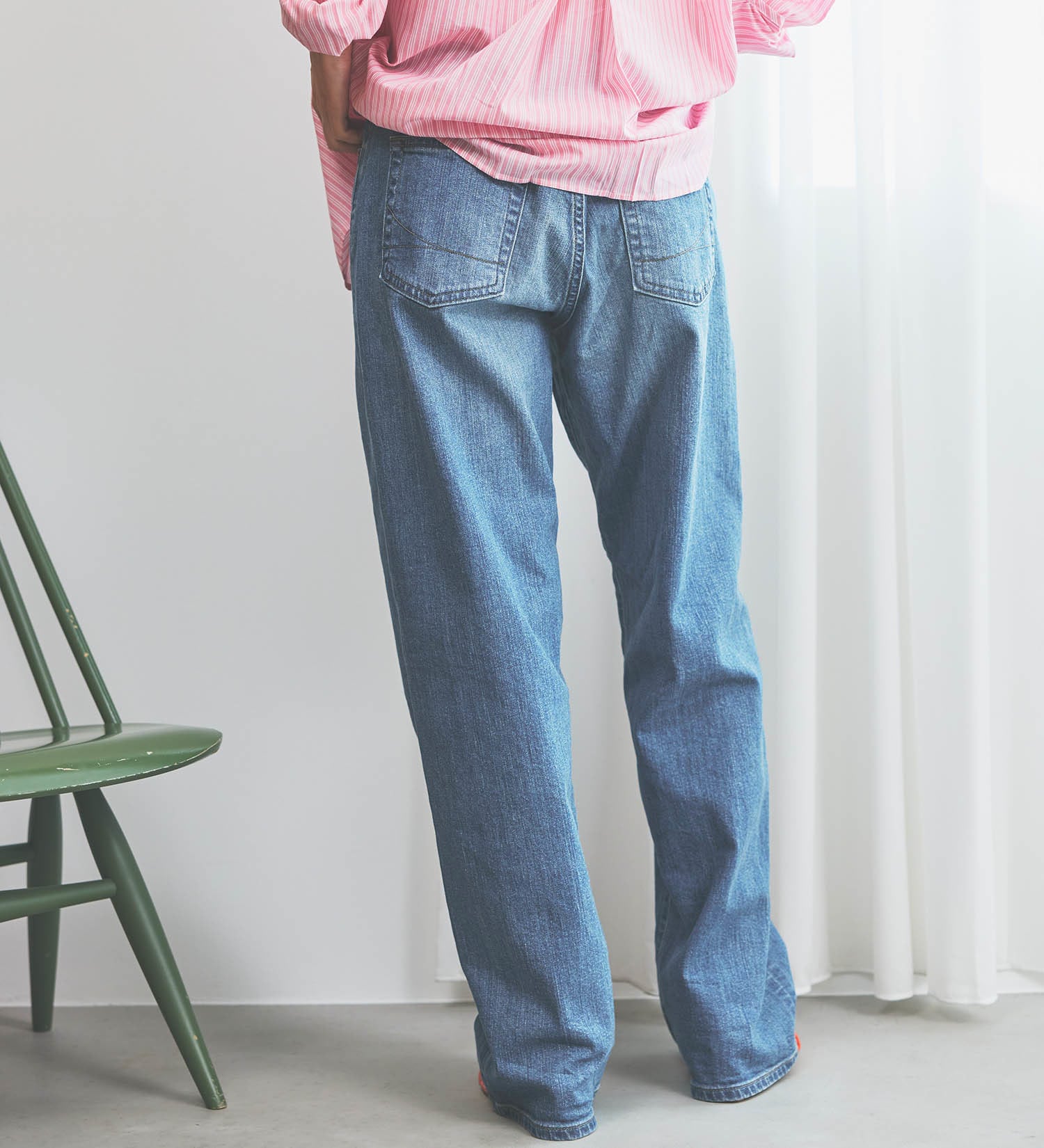 SOMETHING(サムシング)のSOMETHING ELSA LOOSE STRAIGHT/ルーズストレートデニムパンツ|パンツ/デニム/ジーンズパンツ/レディース|淡色ブルー