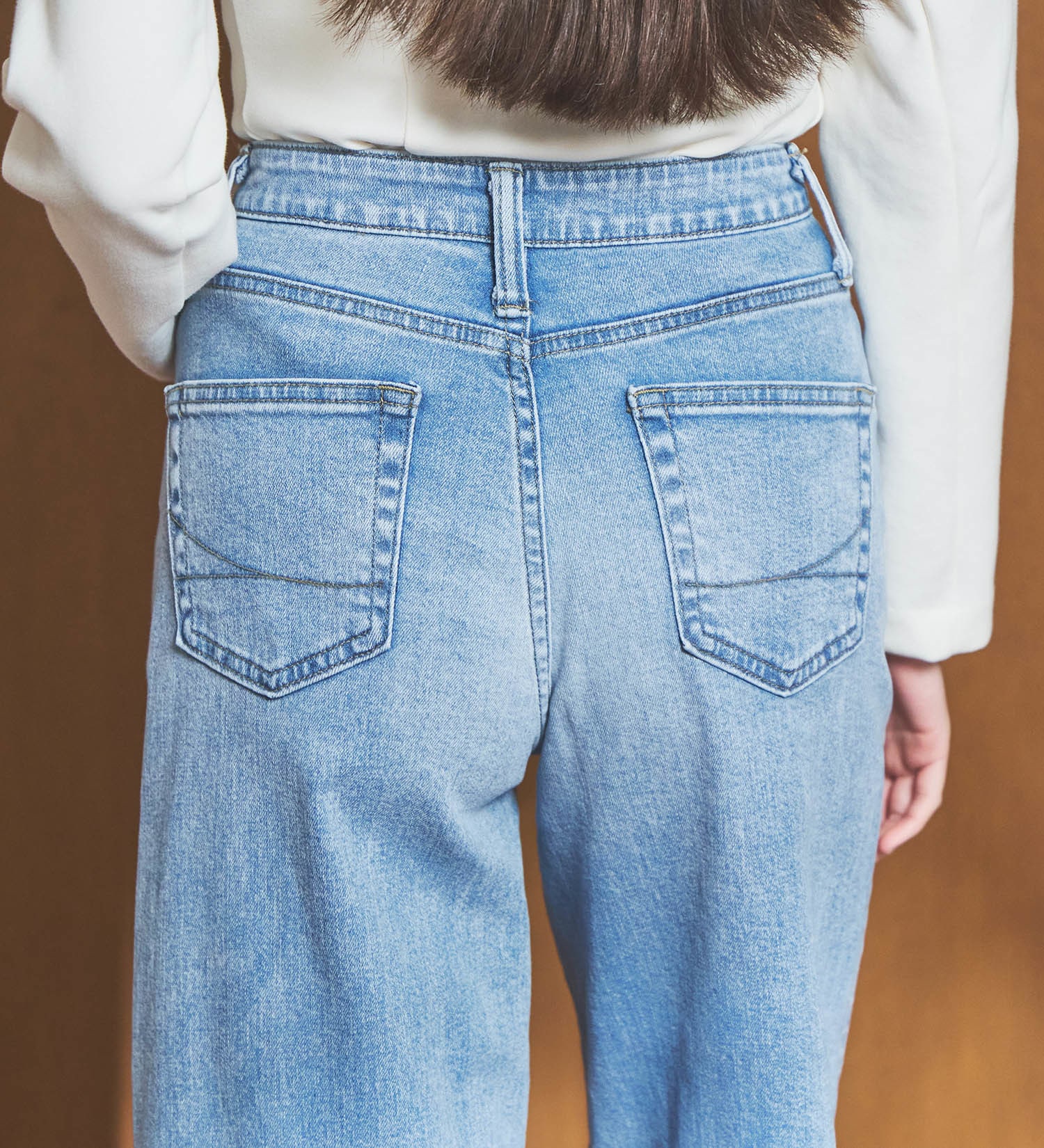 SOMETHING(サムシング)の【試着対象】SOMETHING LISA ワイドデニムパンツ|パンツ/デニム/ジーンズパンツ/レディース|淡色ブルー3