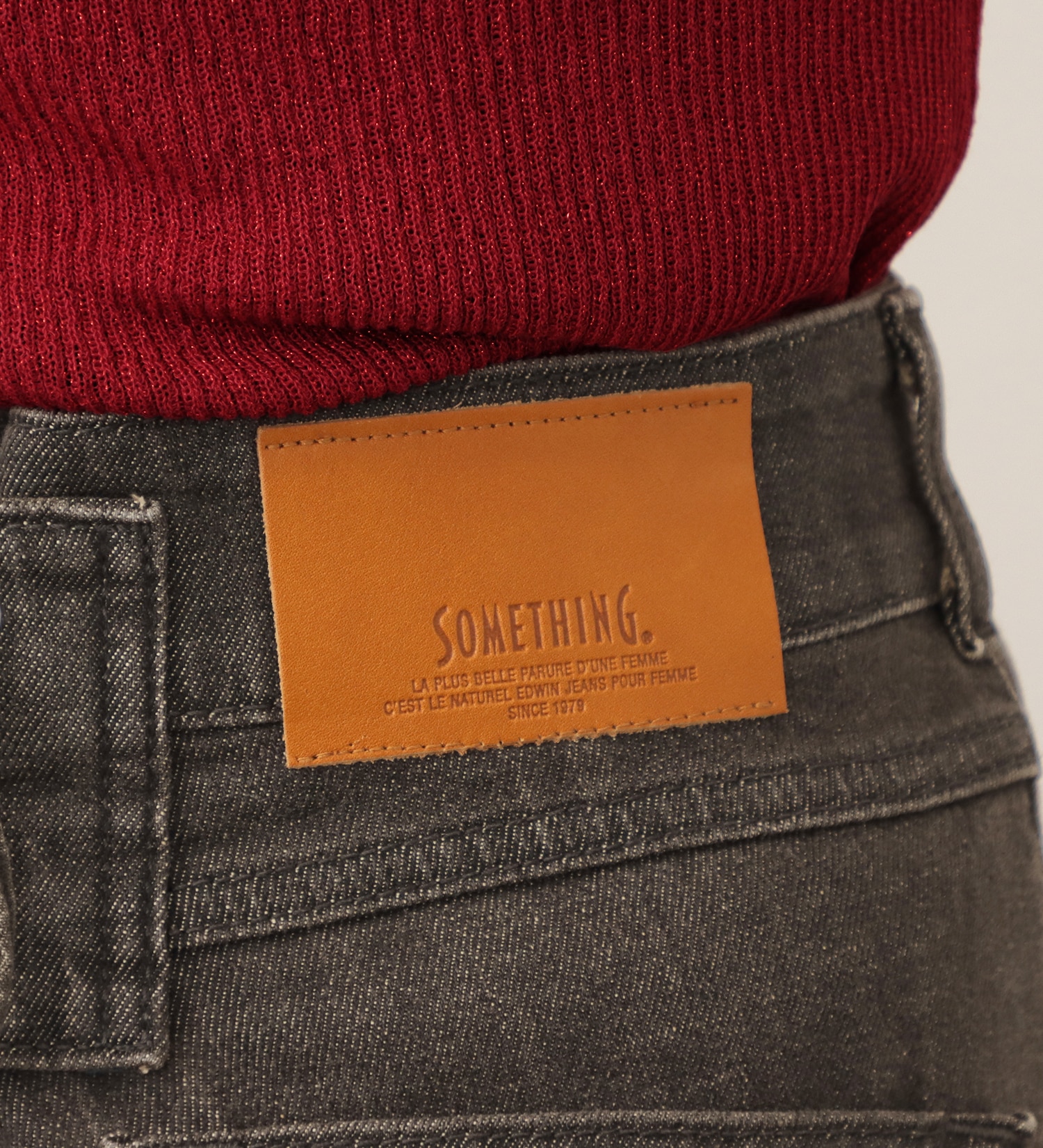 SOMETHING(サムシング)のSOMETHING LISAレースアップワイドデニムパンツ|パンツ/デニム/ジーンズパンツ/レディース|ブラウン