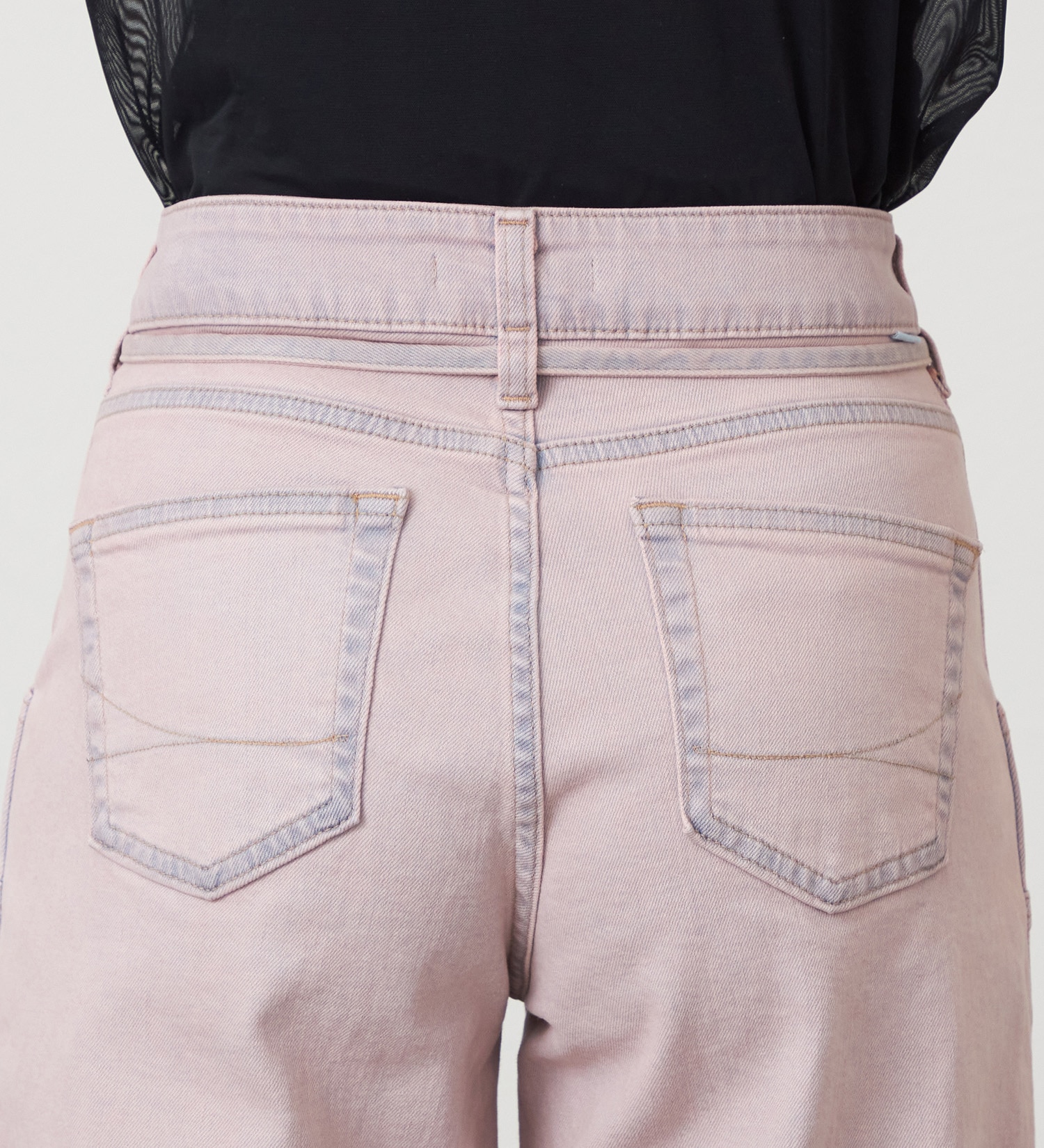 SOMETHING(サムシング)のSOMETHING LISA BELTED WIDE/ワイドデニムパンツ|パンツ/パンツ/レディース|ピンク