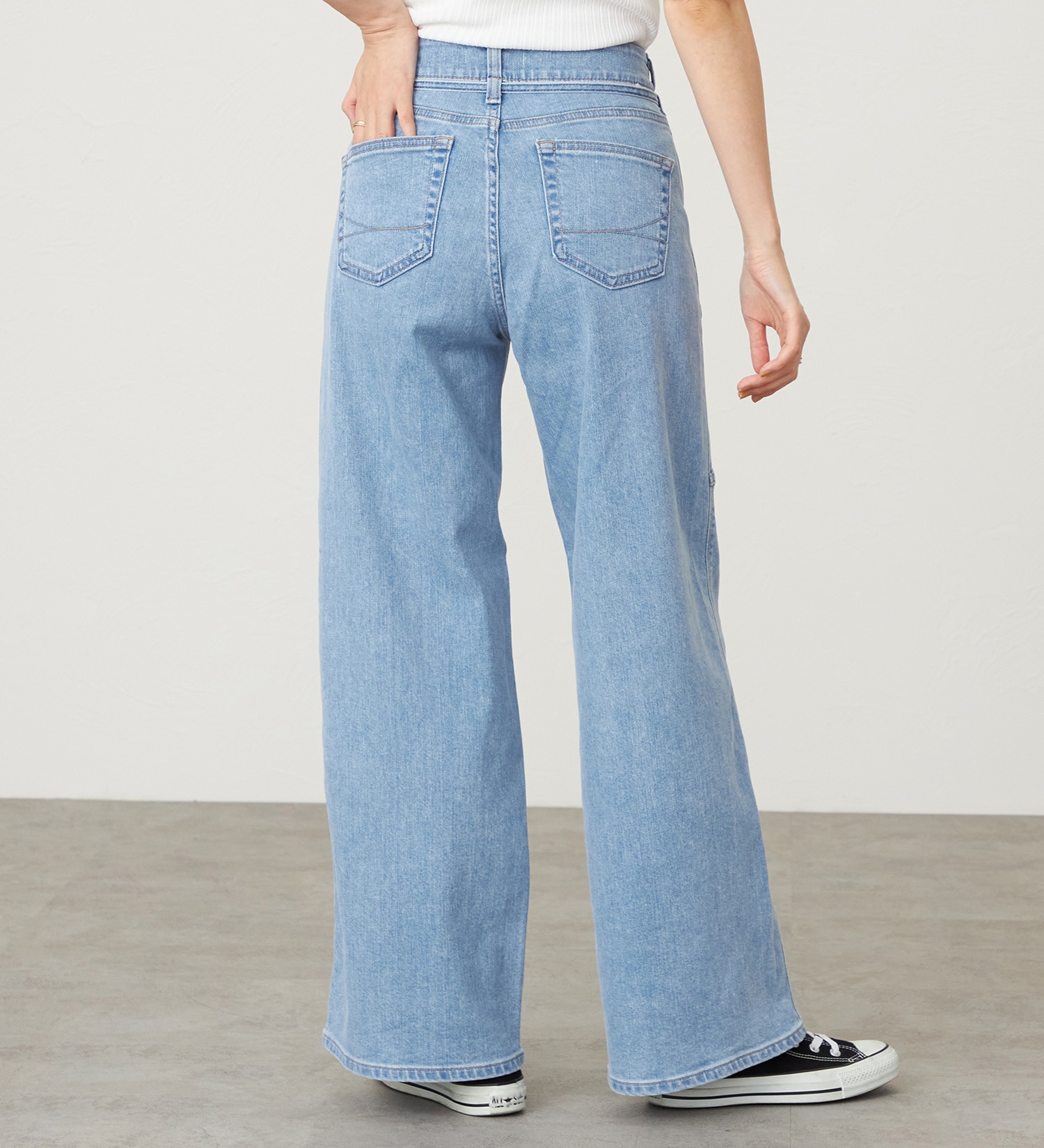 SOMETHING(サムシング)の【試着対象】SOMETHING LISA BELTED WIDE/ワイドデニムパンツ|パンツ/デニム/ジーンズパンツ/レディース|淡色ブルー