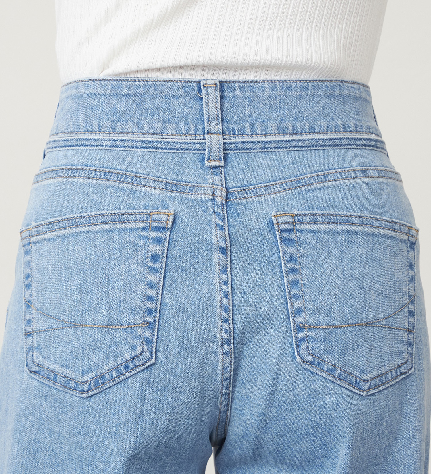 SOMETHING(サムシング)の【試着対象】SOMETHING LISA BELTED WIDE/ワイドデニムパンツ|パンツ/デニム/ジーンズパンツ/レディース|淡色ブルー