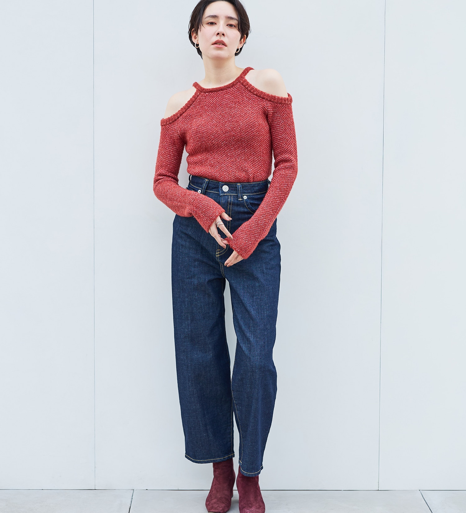 SOMETHING(サムシング)の【kanonさん着用】SOMETHING HANA SUPER HI-RISE CURVE TAPERED/スーパーハイライズカーブテーパードデニムパンツ|パンツ/デニム/ジーンズパンツ/レディース|インディゴブルー