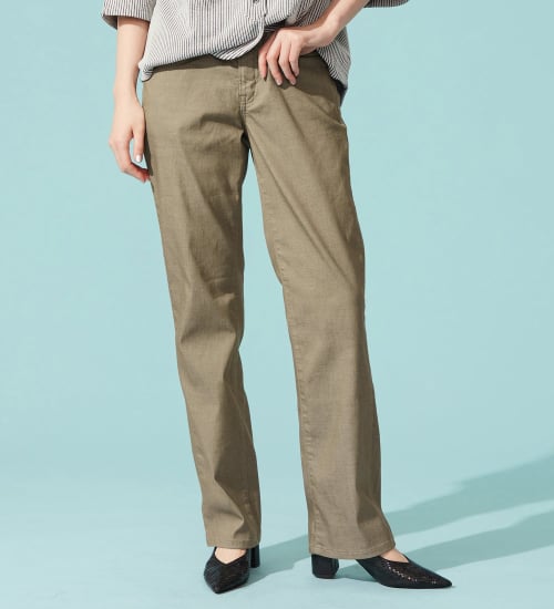 【百貨店・直営店限定】SOMETHING ete ストレードデニムパンツ【夏用/COOL/涼/抗菌/防臭/制菌】