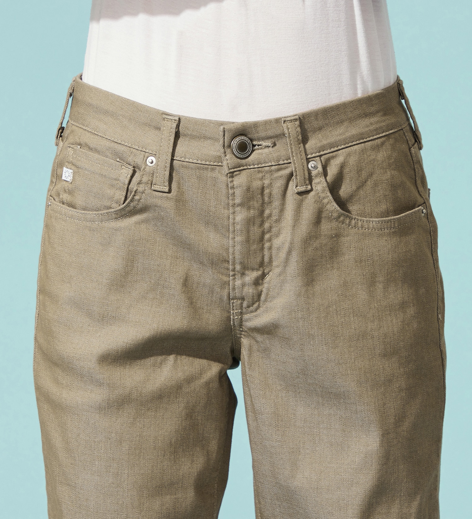 SOMETHING(サムシング)の【百貨店・直営店限定】SOMETHING ete ストレードデニムパンツ【夏用/COOL/涼/抗菌/防臭/制菌】|パンツ/パンツ/レディース|カーキ