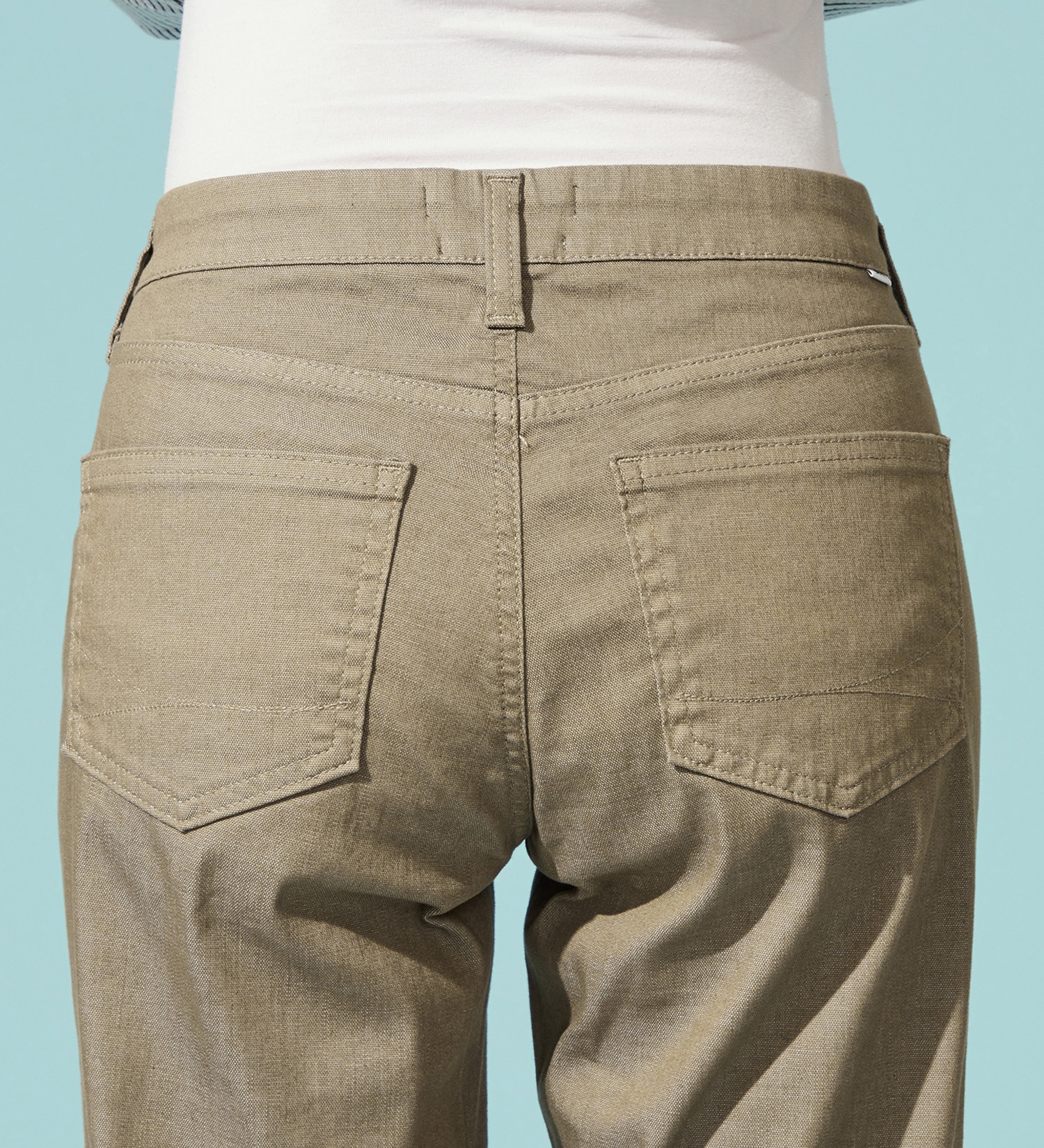 SOMETHING(サムシング)の【百貨店・直営店限定】SOMETHING ete ストレードデニムパンツ【夏用/COOL/涼/抗菌/防臭/制菌】|パンツ/パンツ/レディース|カーキ