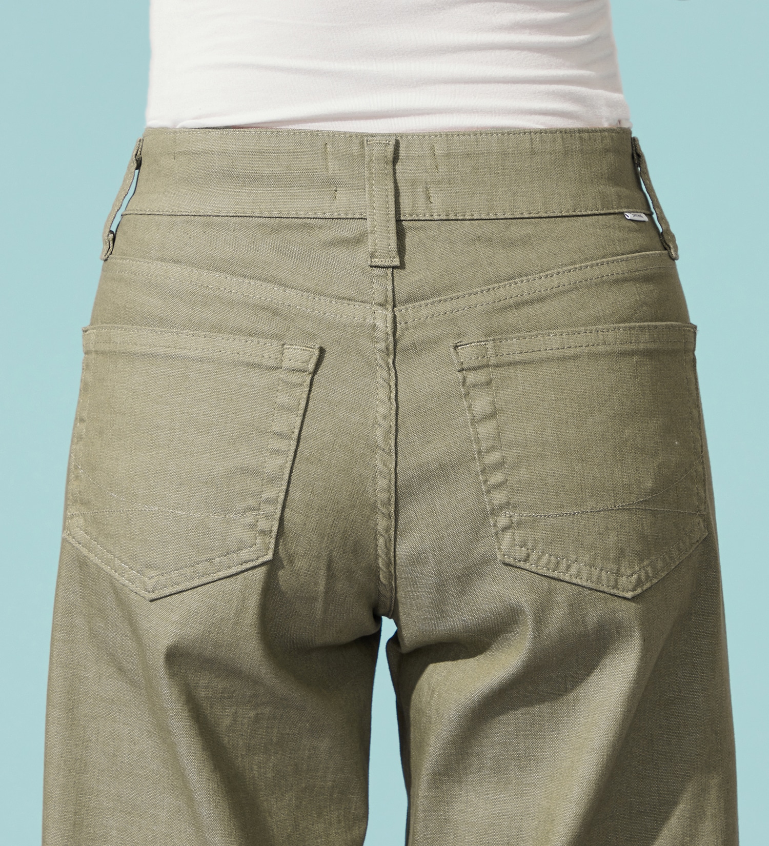 SOMETHING(サムシング)の【百貨店・直営店限定】SOMETHING ete セミワイドデニムパンツ【夏用/COOL/涼/抗菌/防臭/制菌】|パンツ/デニム/ジーンズパンツ/レディース|カーキ