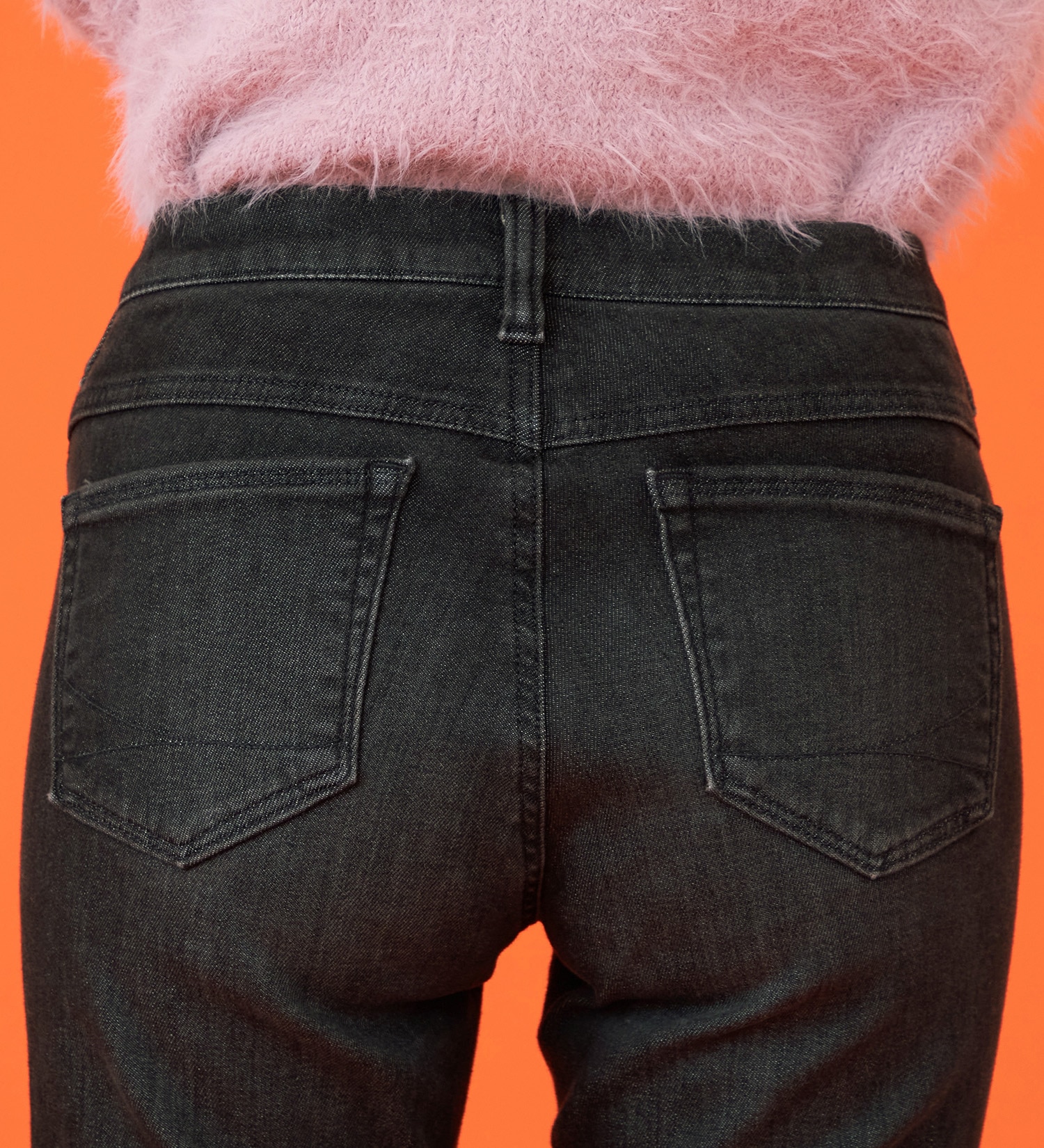 SOMETHING(サムシング)の【百貨店・直営店限定】SOMETHING hiver フレアデニムパンツ【裏起毛】【暖】【冬用】|パンツ/デニム/ジーンズパンツ/レディース|ブラックデニム