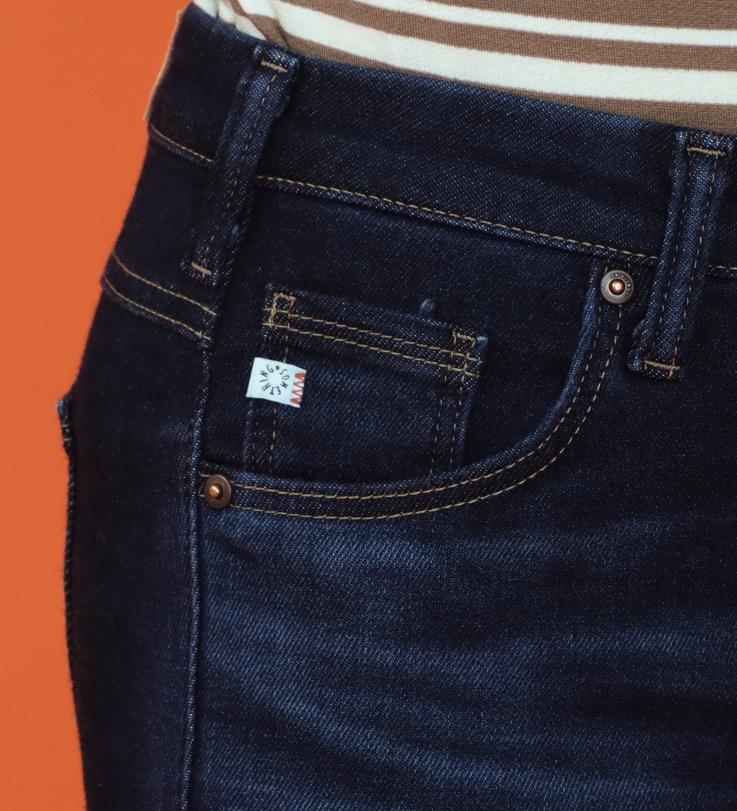 SOMETHING(サムシング)の【試着対象】【百貨店・直営店限定】SOMETHING hiverフレアデニムパンツ【暖】|パンツ/デニム/ジーンズパンツ/レディース|濃色ブルー