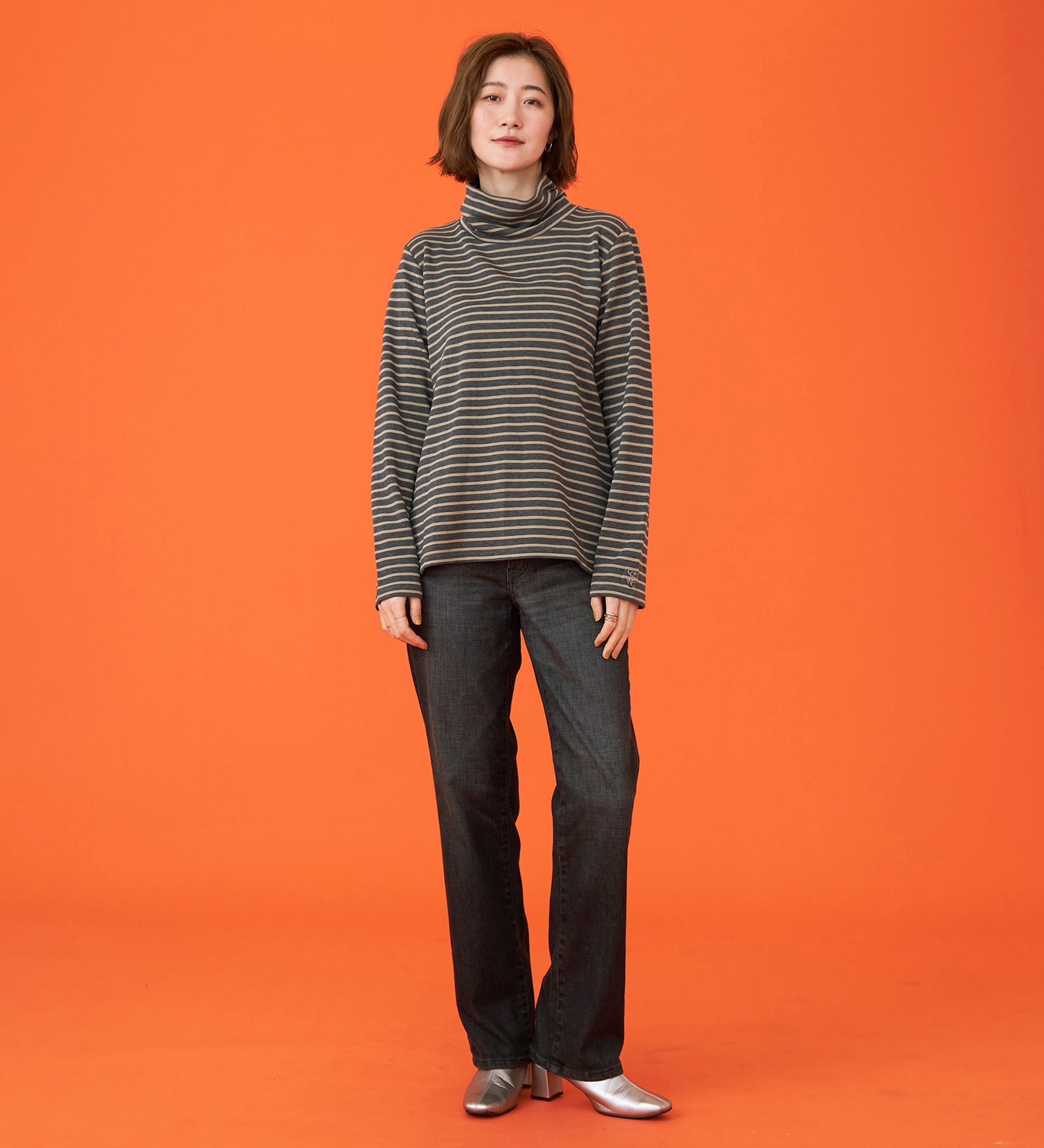 SOMETHING(サムシング)の【百貨店・直営店限定】SOMETHING hiver スタンダードストレートデニムパンツ【裏起毛】【暖】【冬用】|パンツ/デニム/ジーンズパンツ/レディース|ブラックデニム